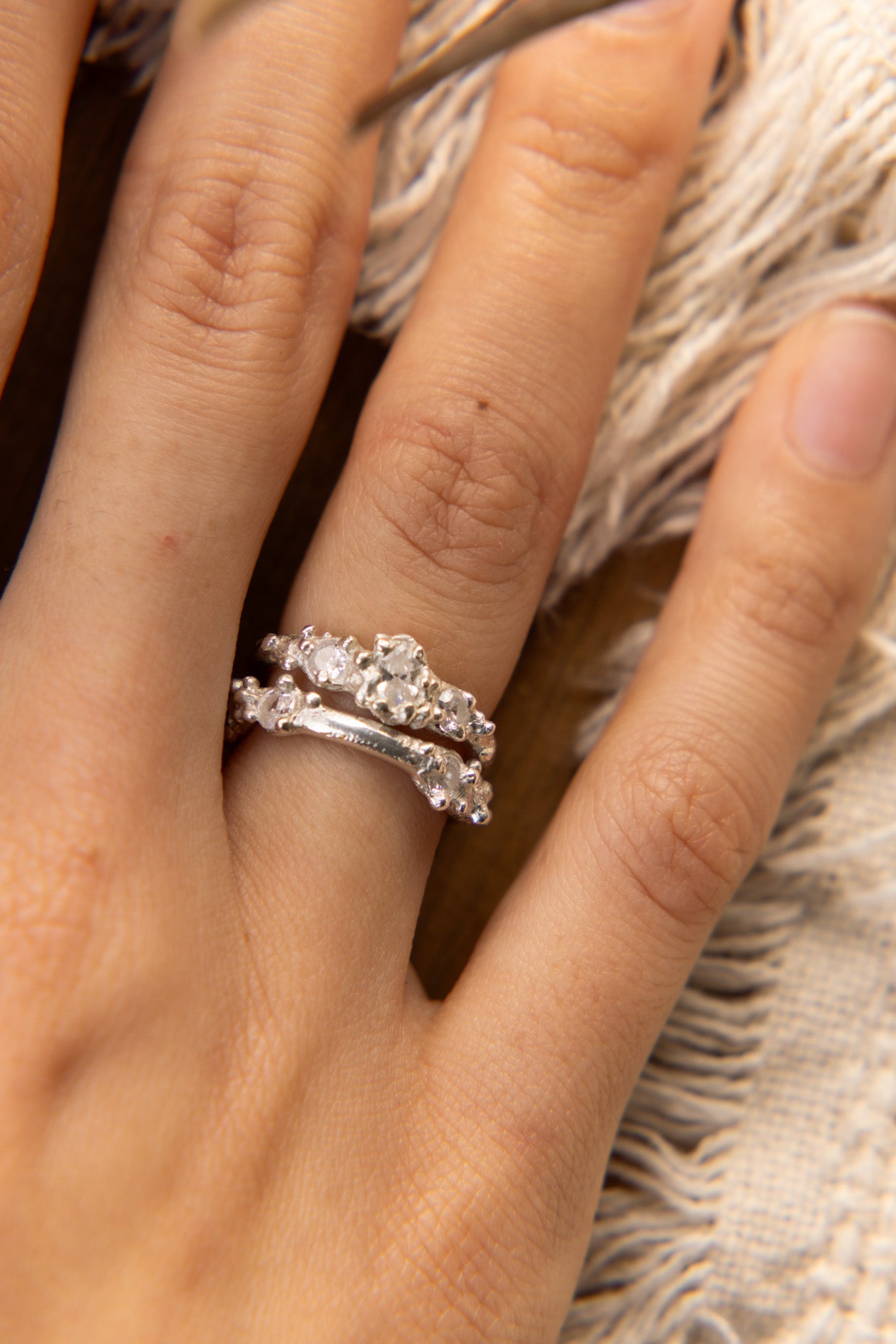 Clear double Ring #6