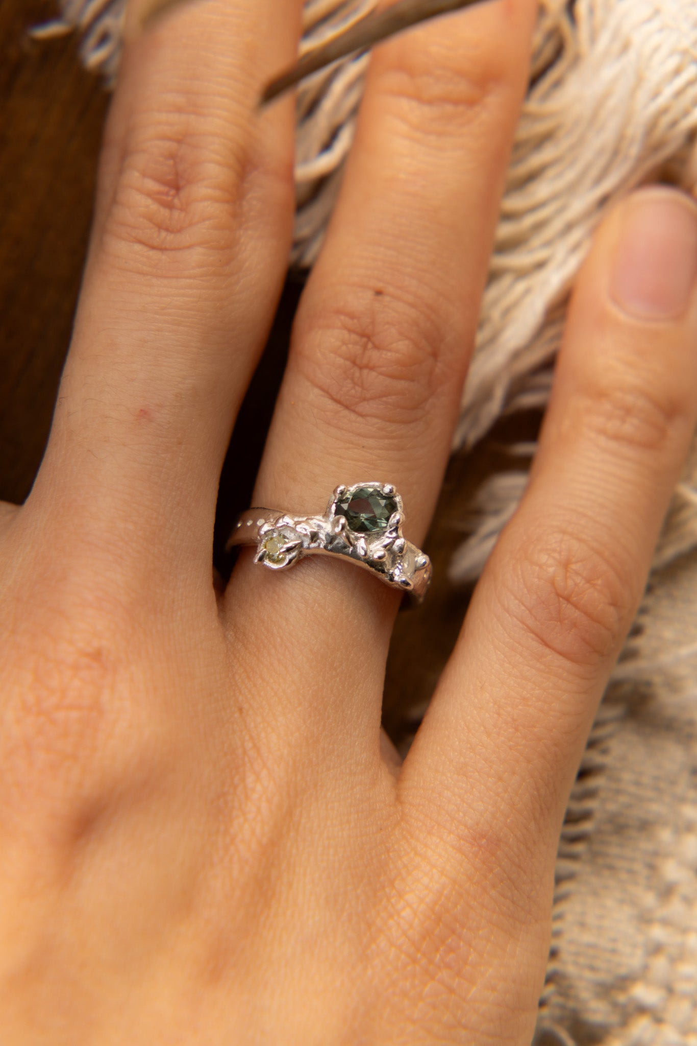 Meadowlight green Ring #8.5