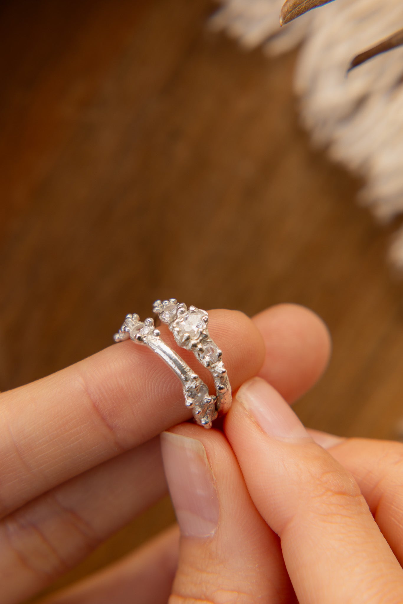 Clear double Ring #6