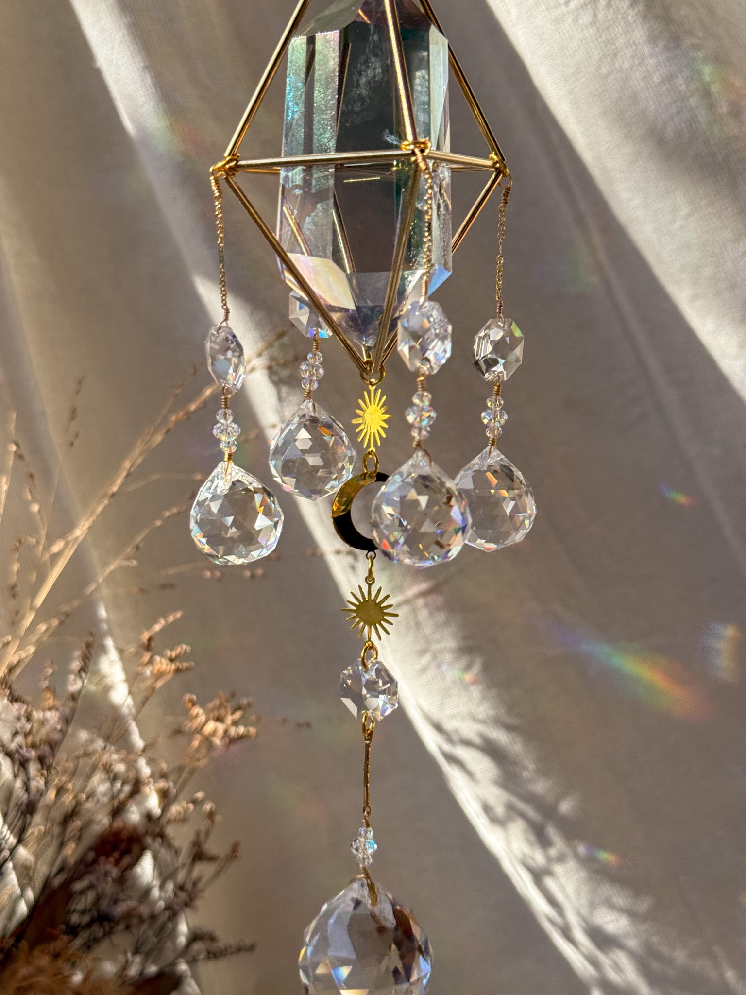 little Sunshine - Galaxy Rainbow Aura Quartz