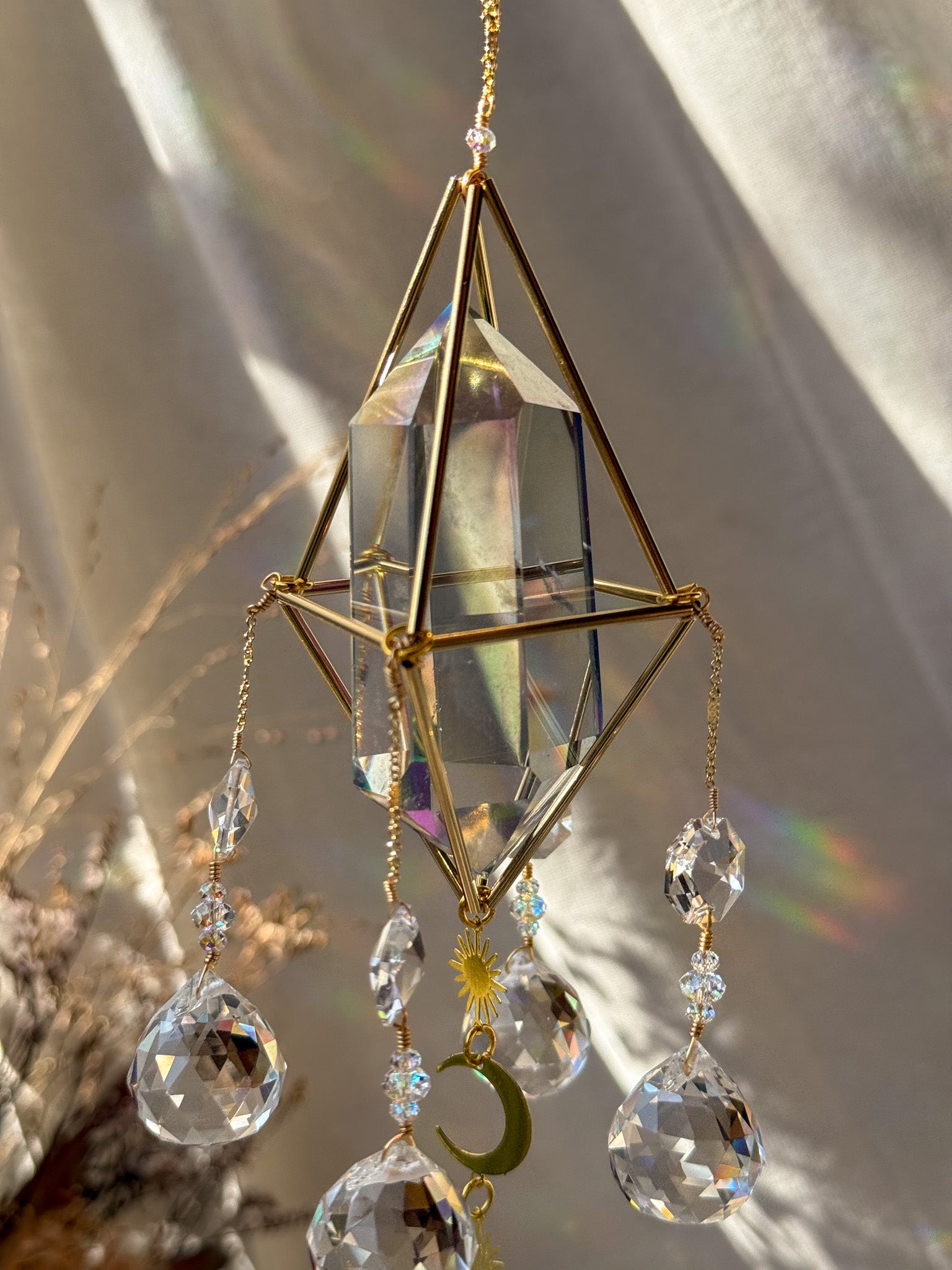 little Sunshine - Galaxy Rainbow Aura Quartz