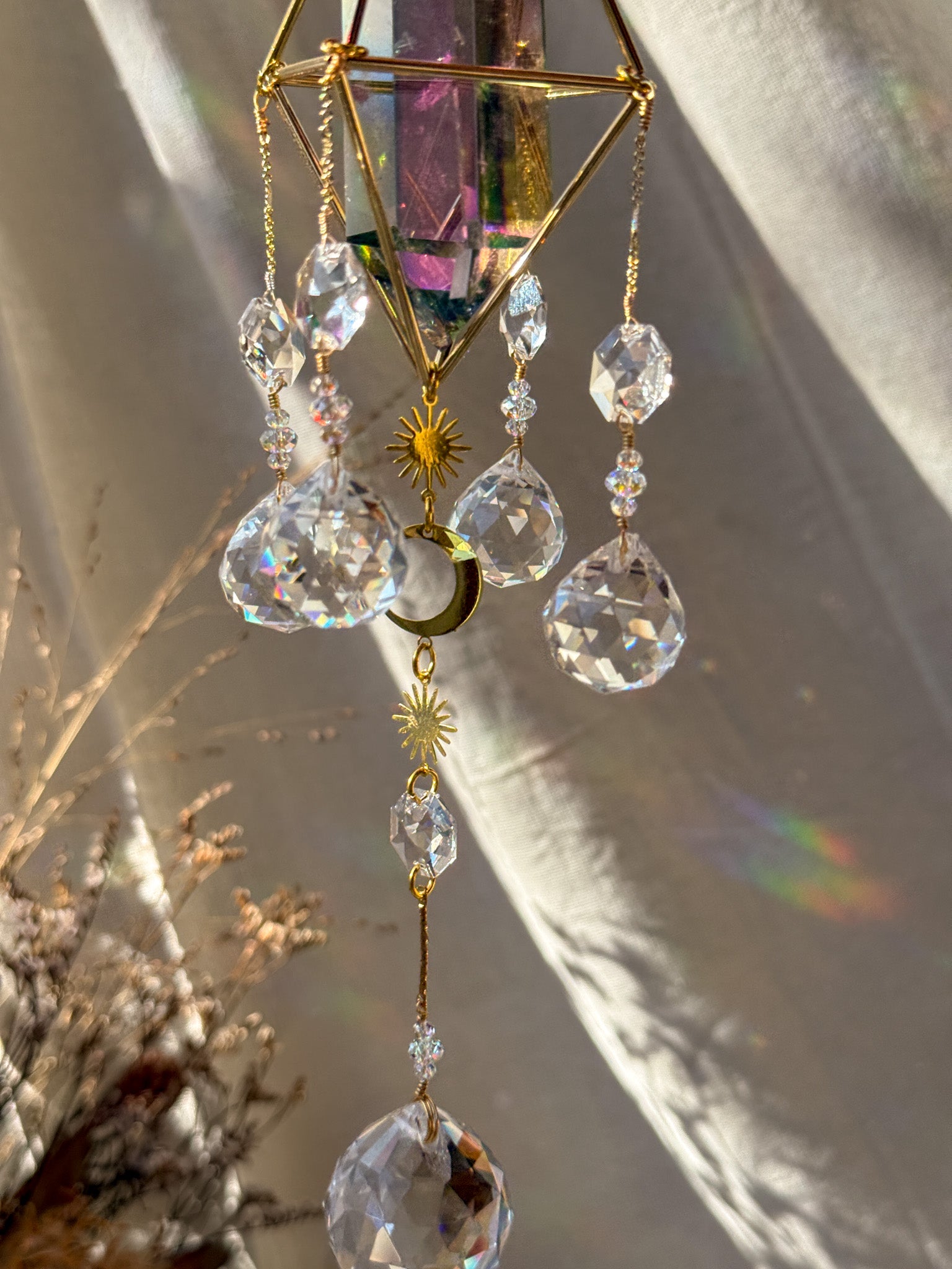 little Sunshine - Galaxy Rainbow Aura Quartz