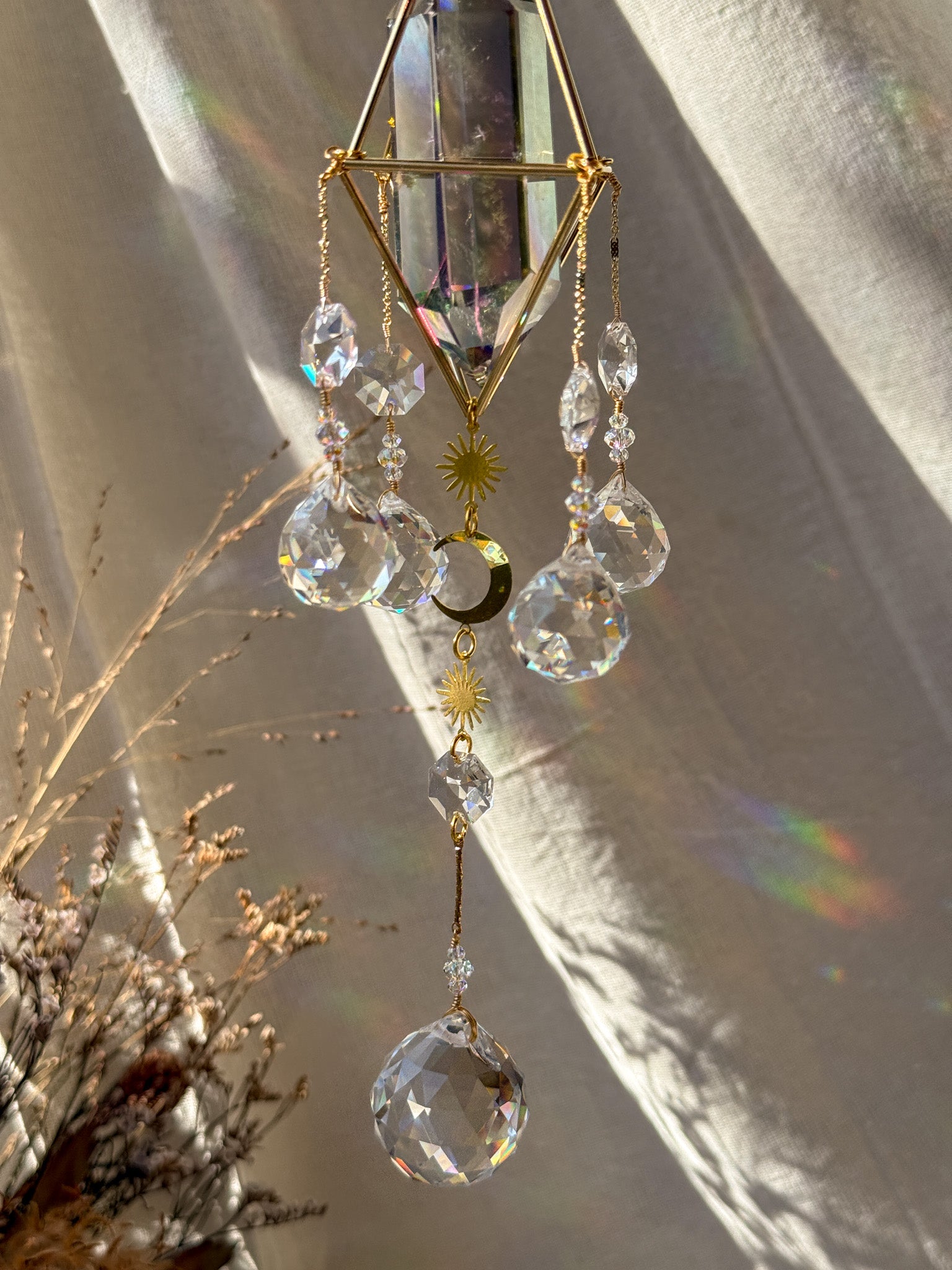 little Sunshine - Galaxy Rainbow Aura Quartz