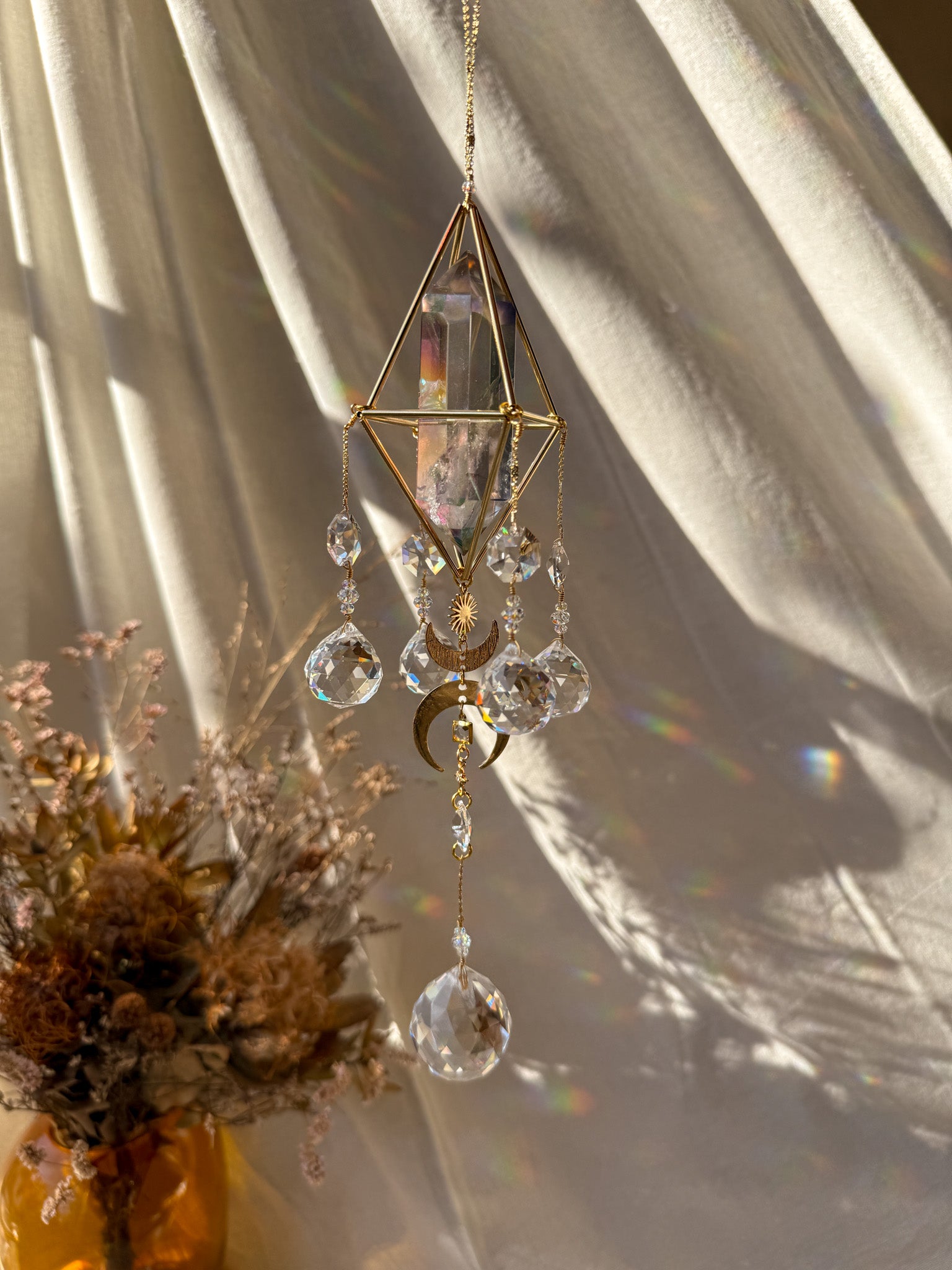 Magical Moon - Galaxy Rainbow Aura Quartz