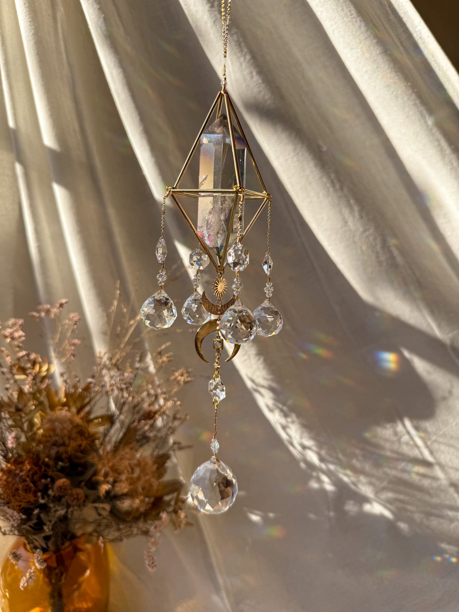 Magical Moon - Galaxy Rainbow Aura Quartz