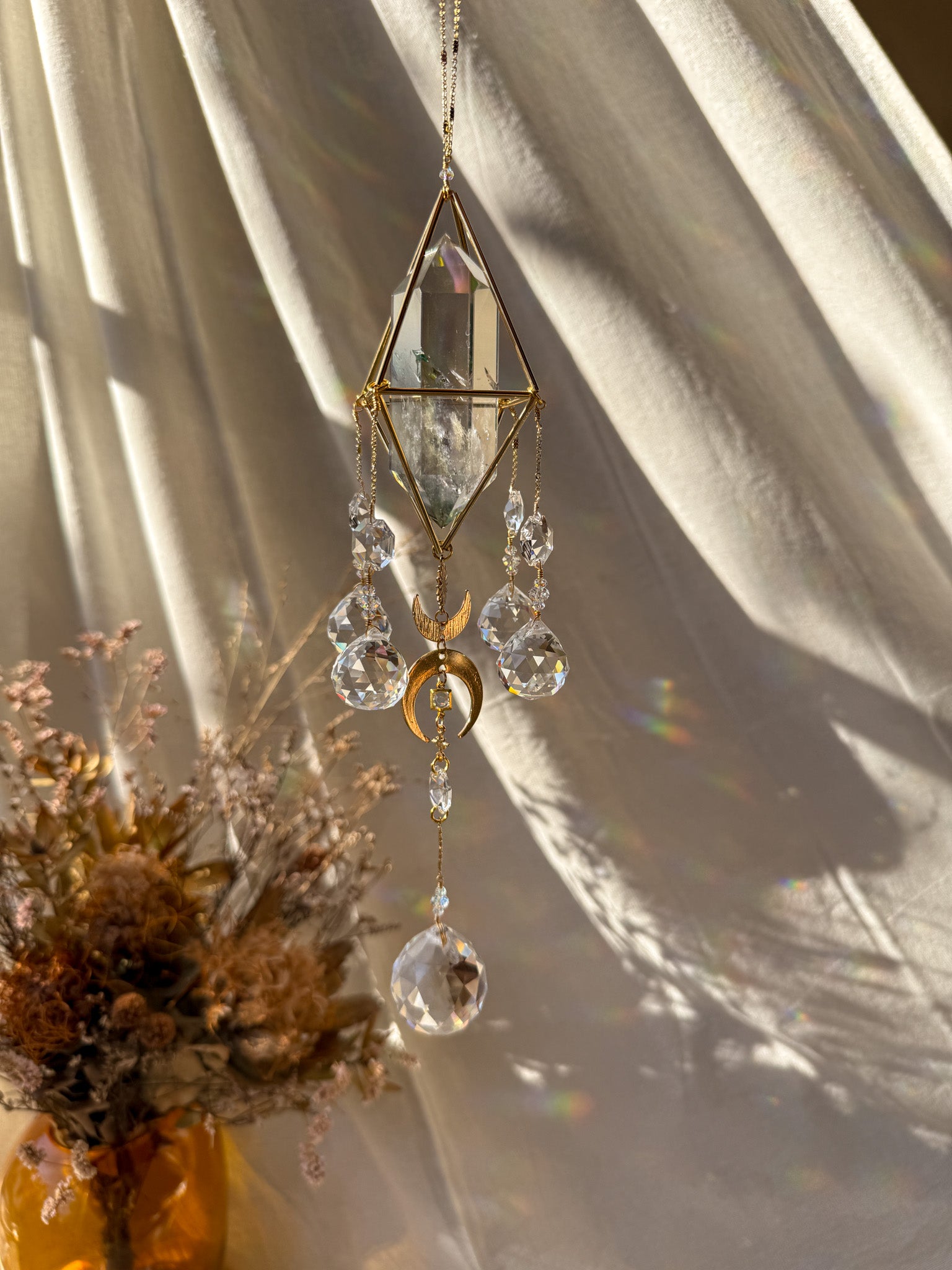 Magical Moon - Galaxy Rainbow Aura Quartz