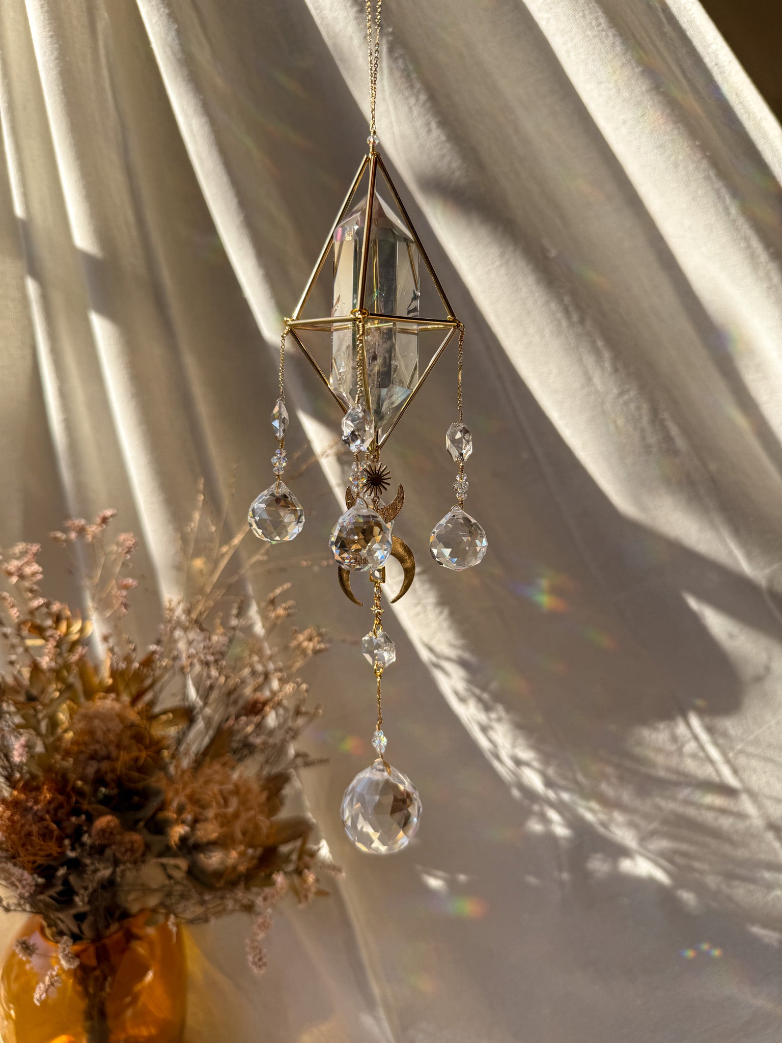 Magical Moon - Galaxy Rainbow Aura Quartz