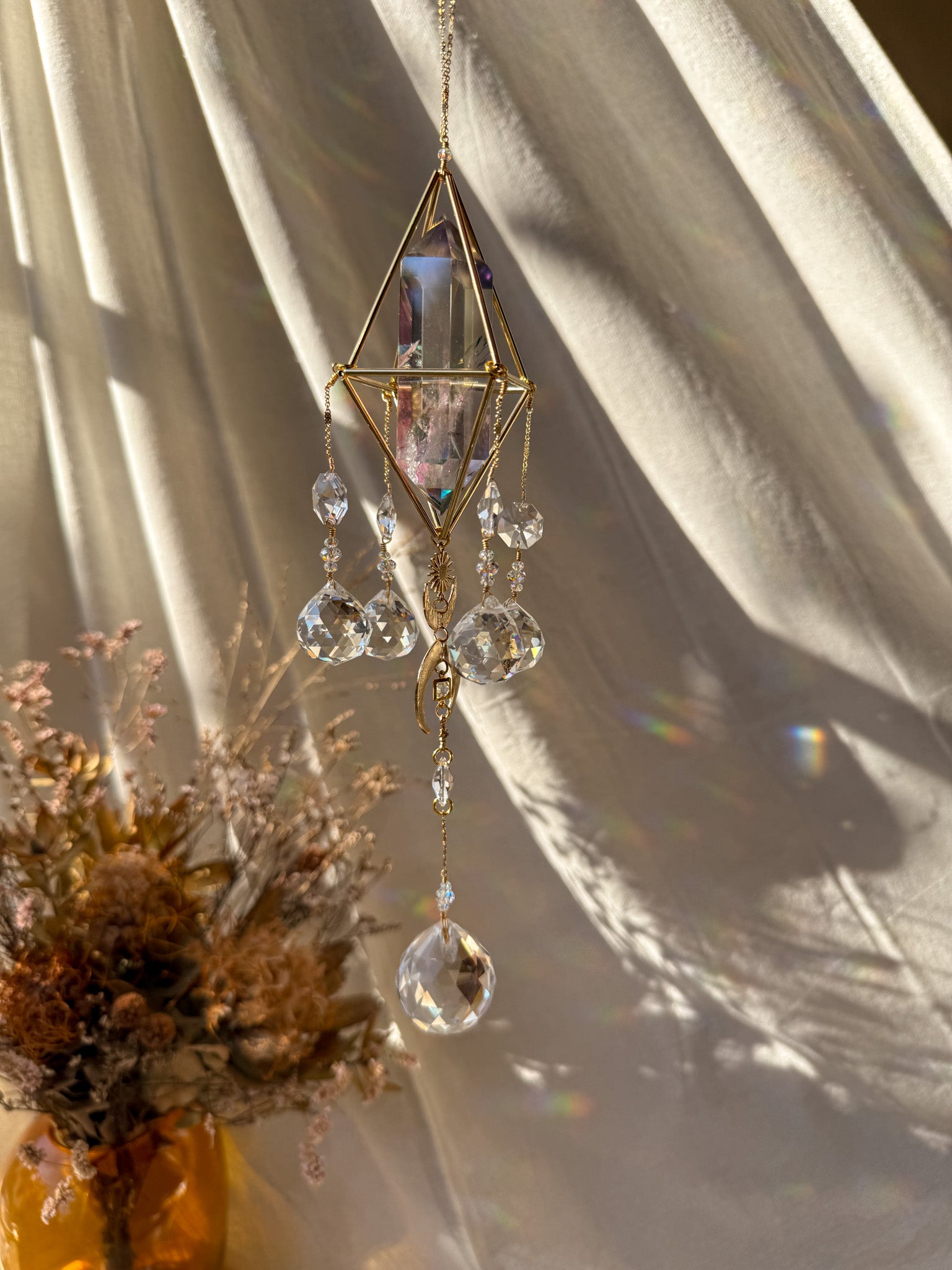 Magical Moon - Galaxy Rainbow Aura Quartz