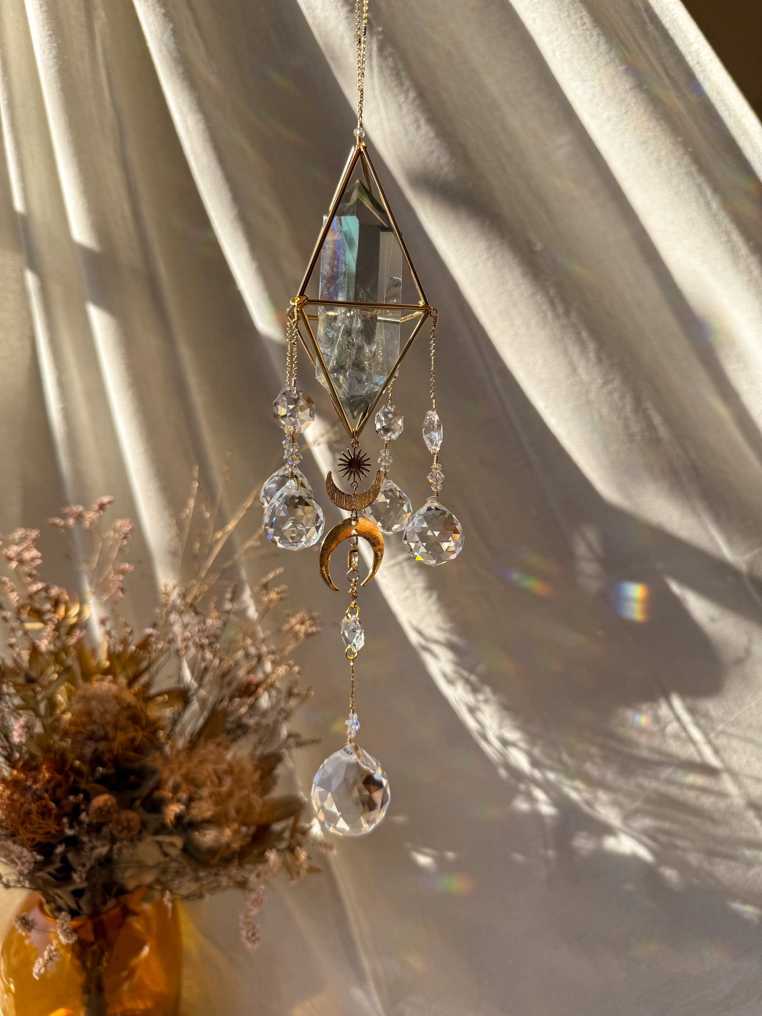 Magical Moon - Galaxy Rainbow Aura Quartz