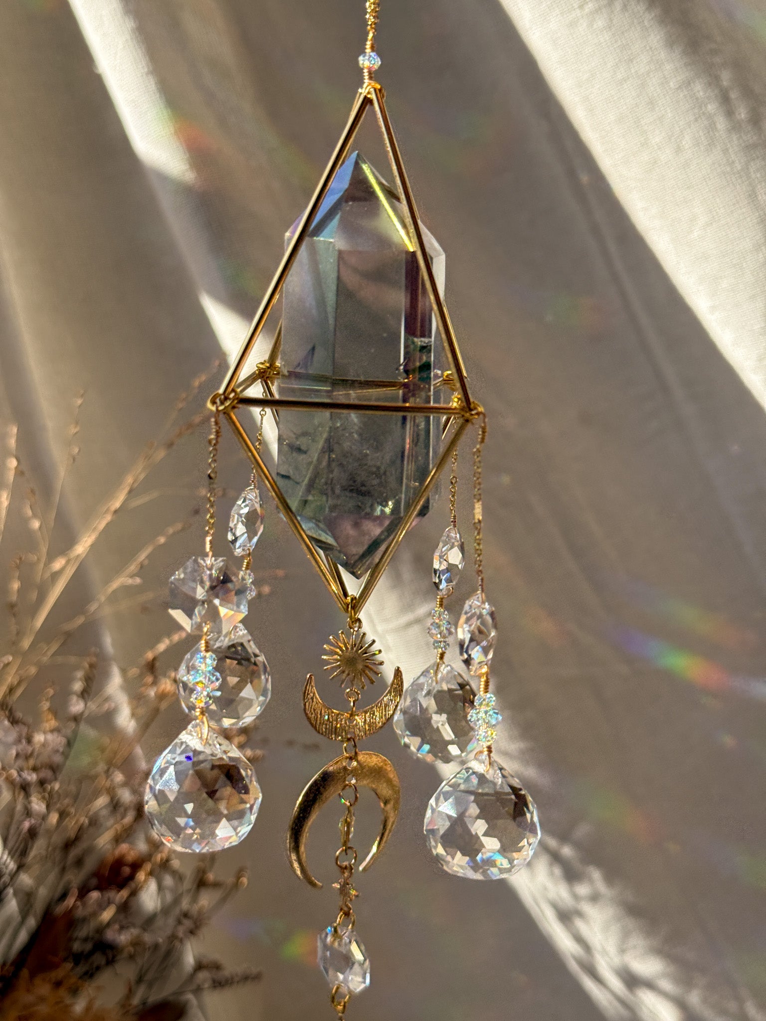 Magical Moon - Galaxy Rainbow Aura Quartz