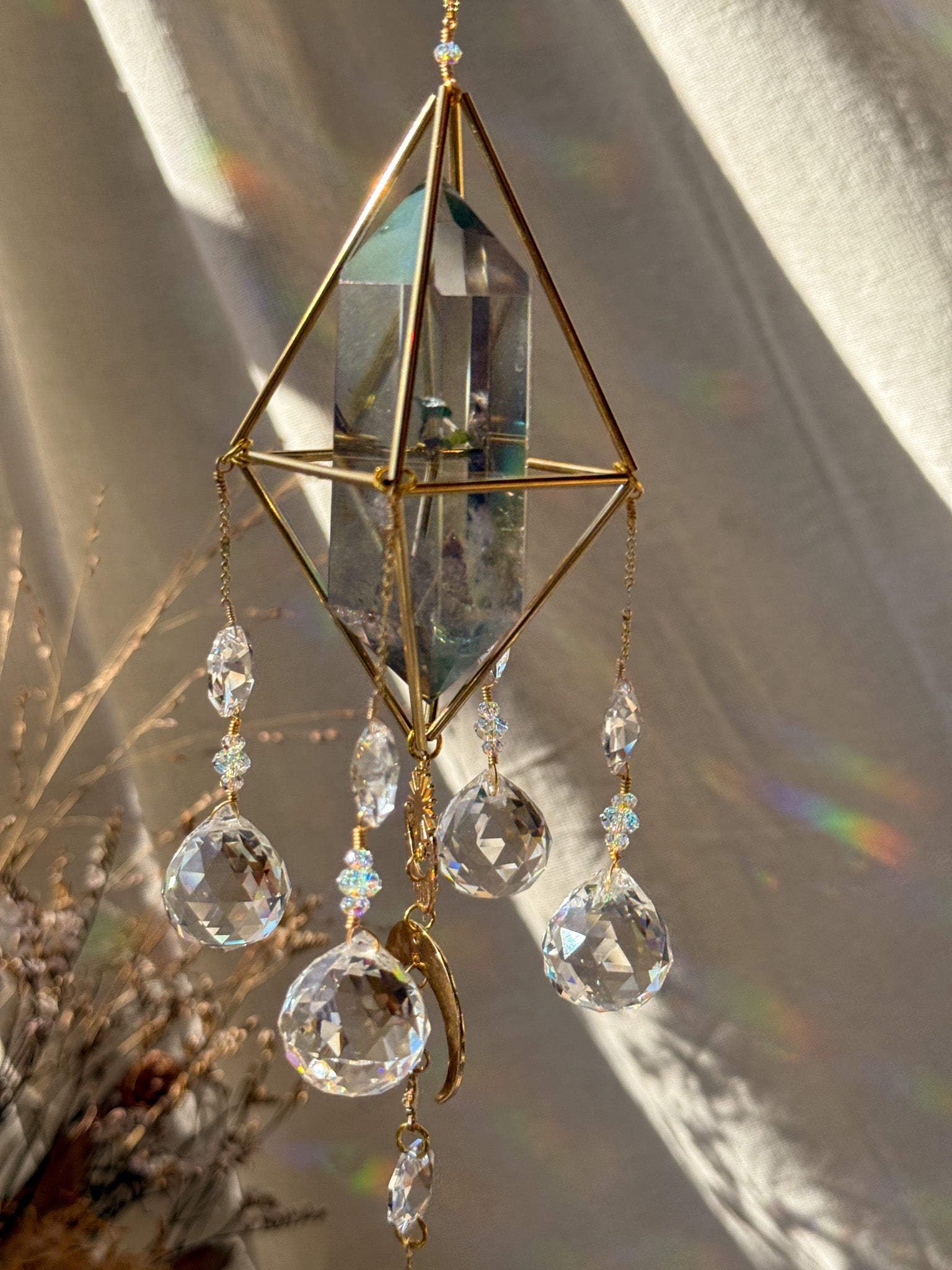 Magical Moon - Galaxy Rainbow Aura Quartz