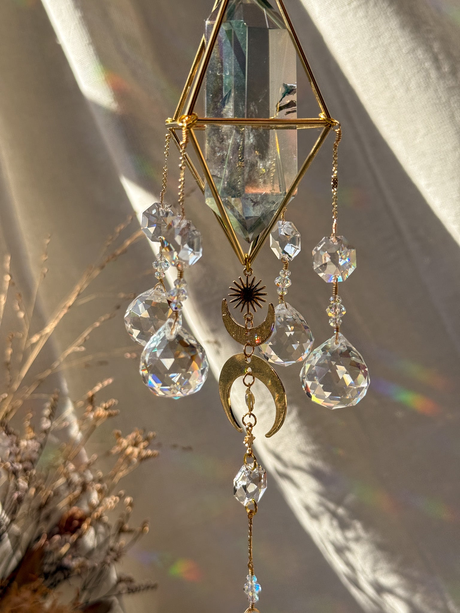 Magical Moon - Galaxy Rainbow Aura Quartz