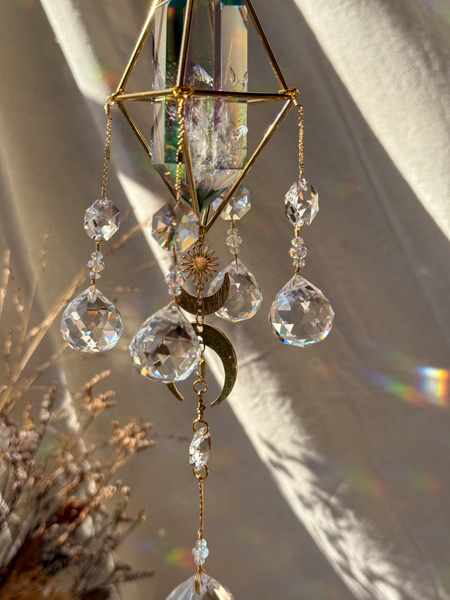 Magical Moon - Galaxy Rainbow Aura Quartz