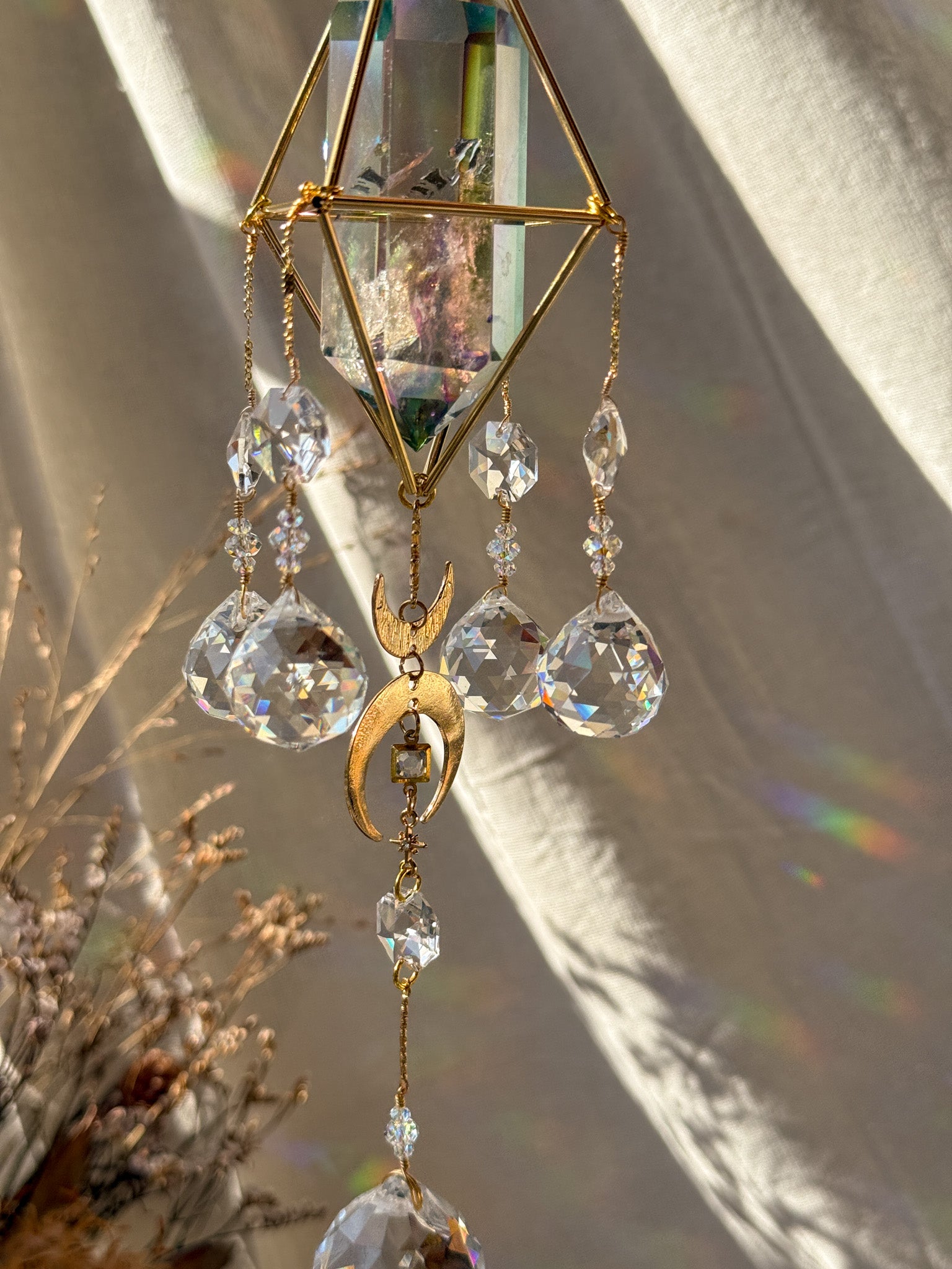 Magical Moon - Galaxy Rainbow Aura Quartz