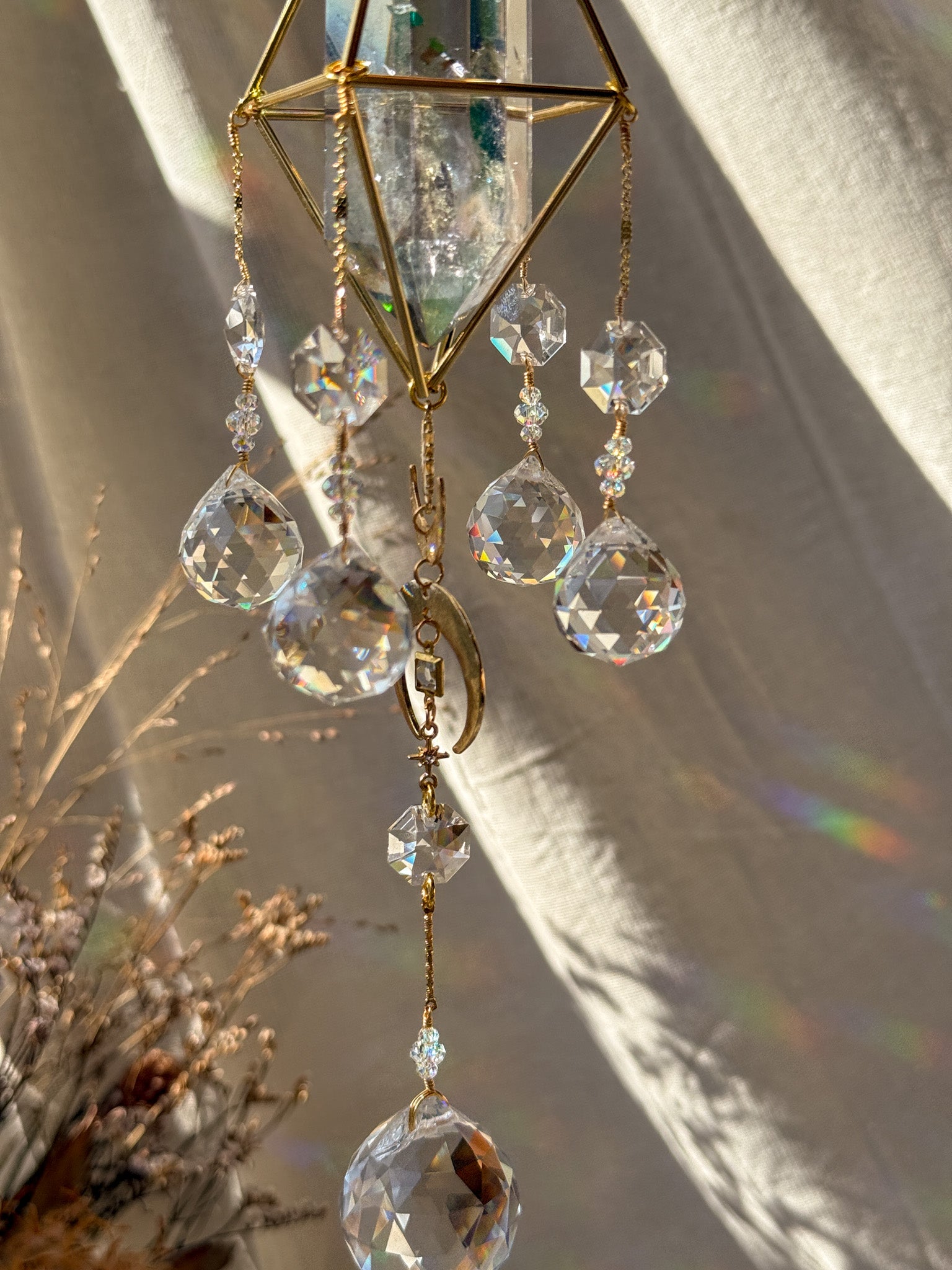 Magical Moon - Galaxy Rainbow Aura Quartz