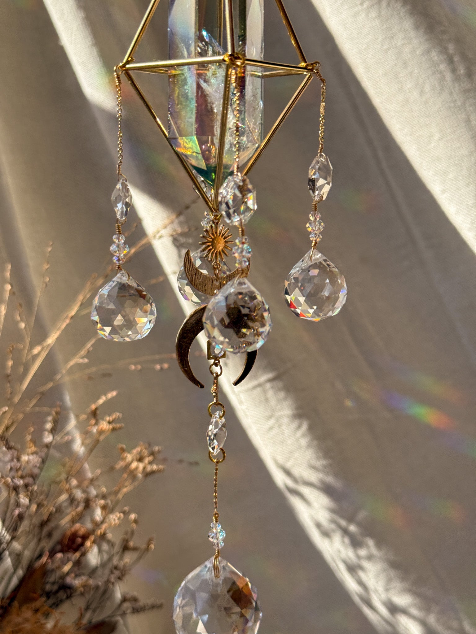 Magical Moon - Galaxy Rainbow Aura Quartz