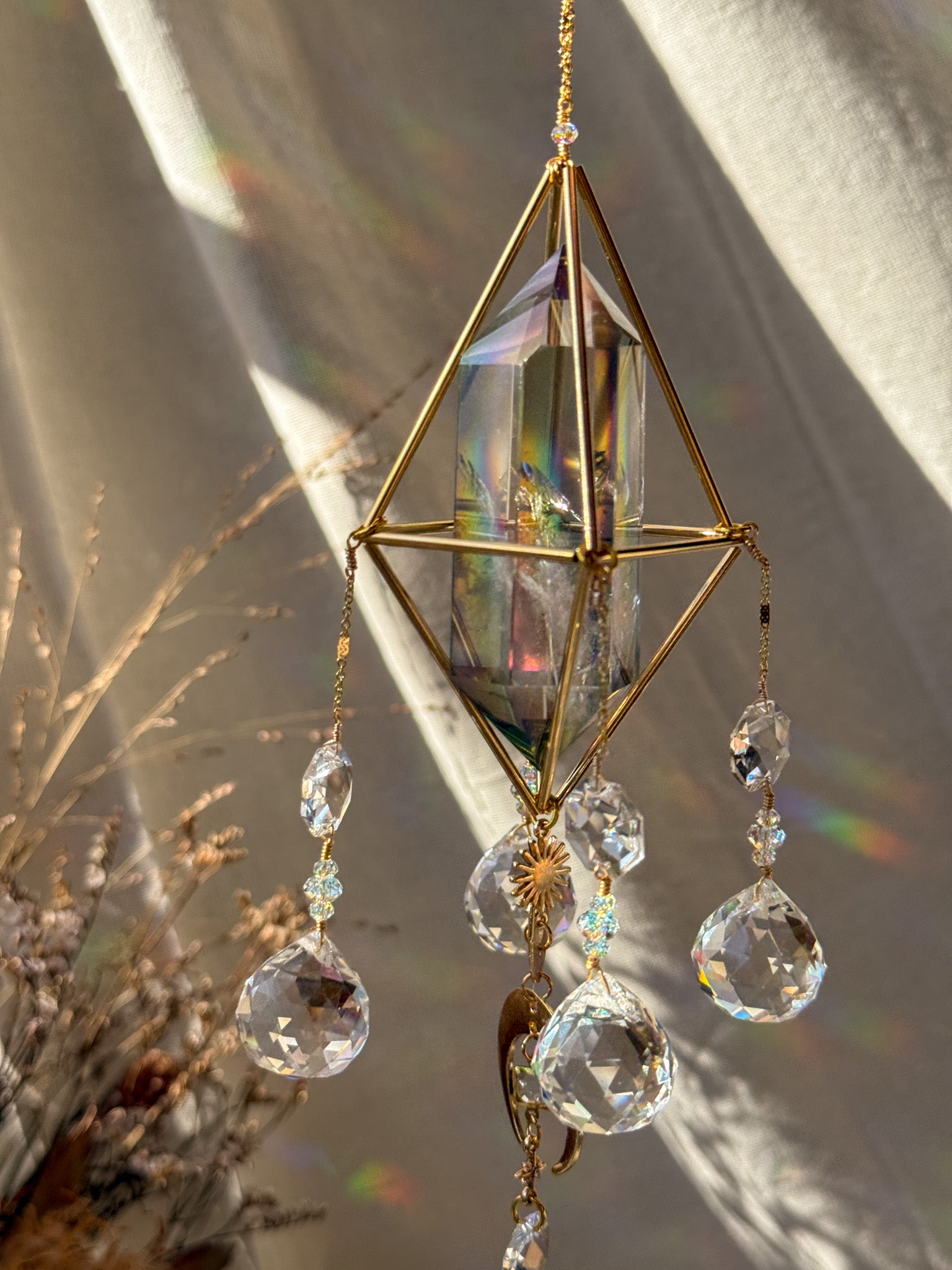 Magical Moon - Galaxy Rainbow Aura Quartz