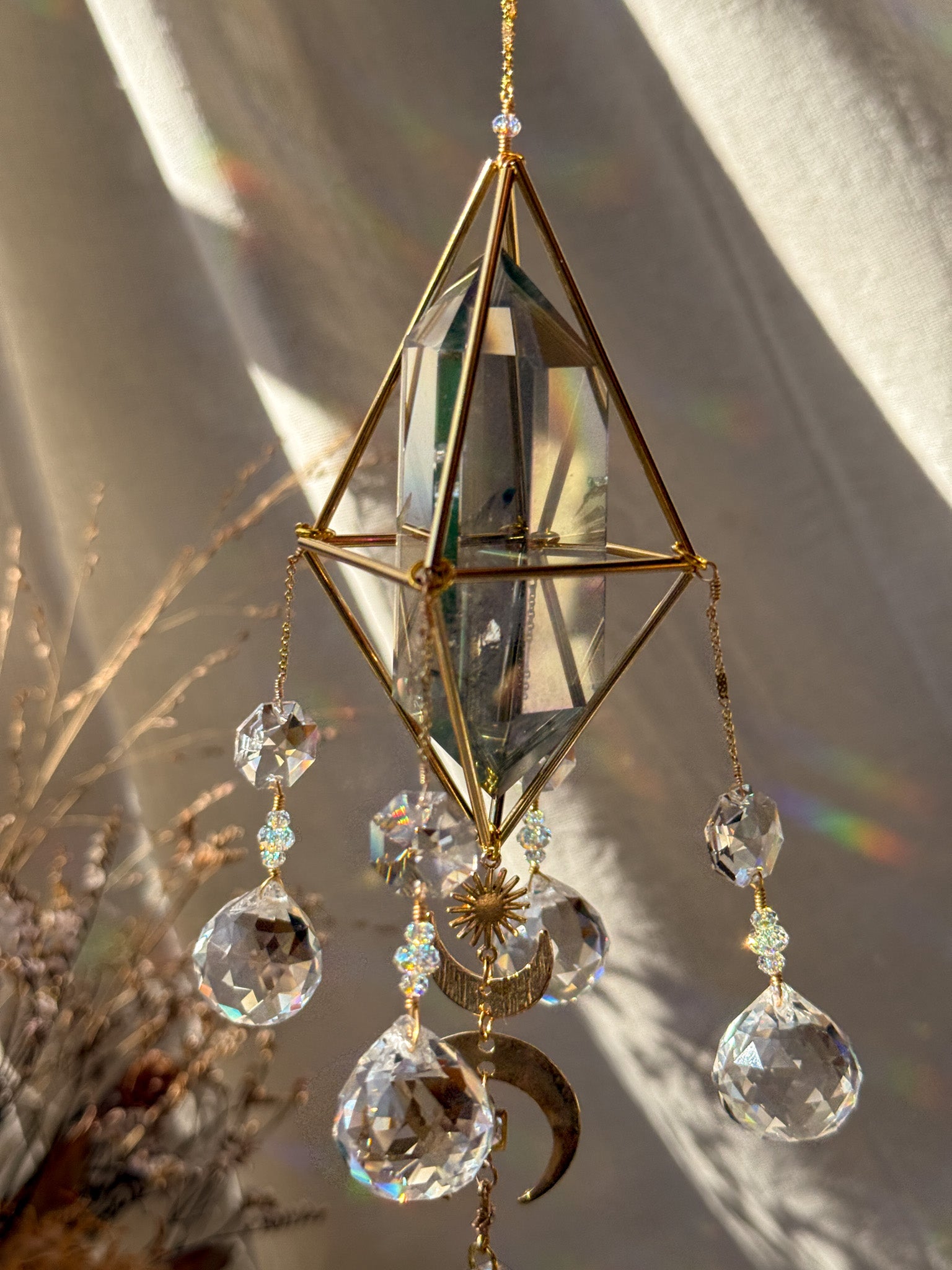 Magical Moon - Galaxy Rainbow Aura Quartz