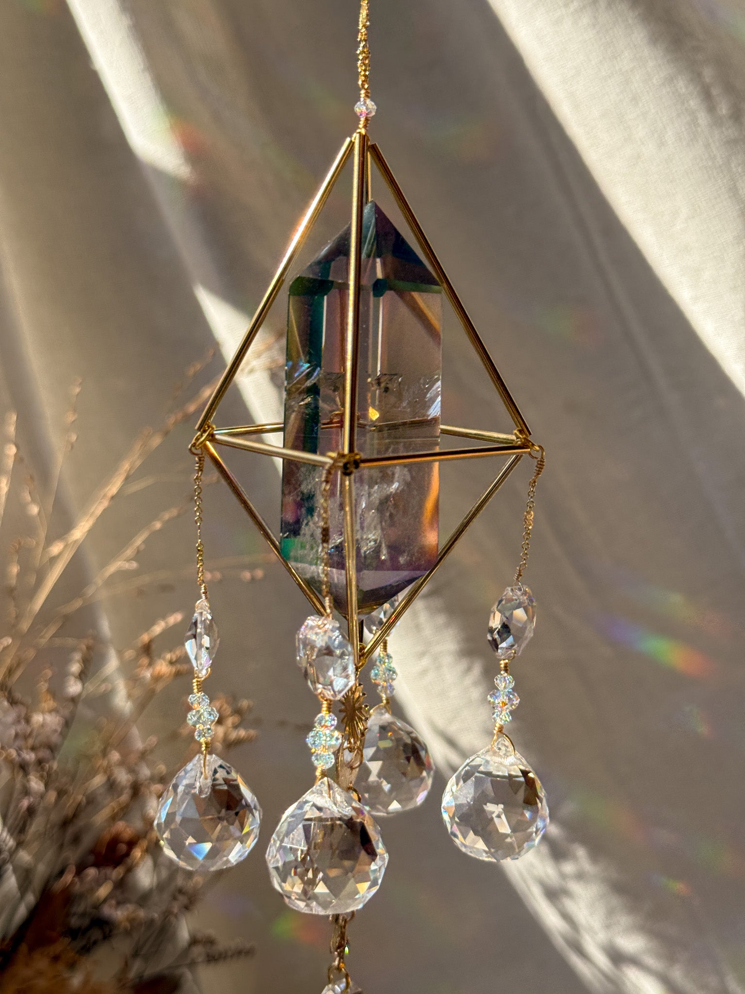 Magical Moon - Galaxy Rainbow Aura Quartz