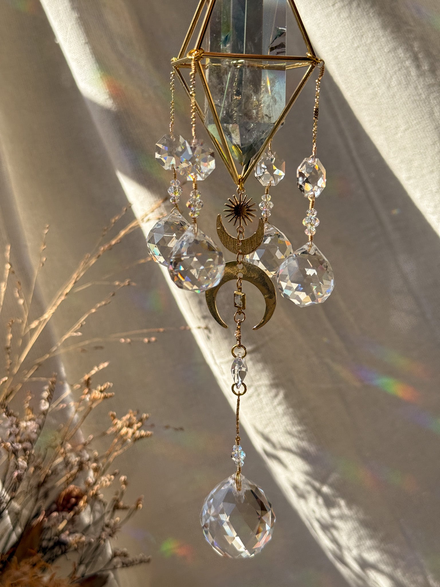 Magical Moon - Galaxy Rainbow Aura Quartz