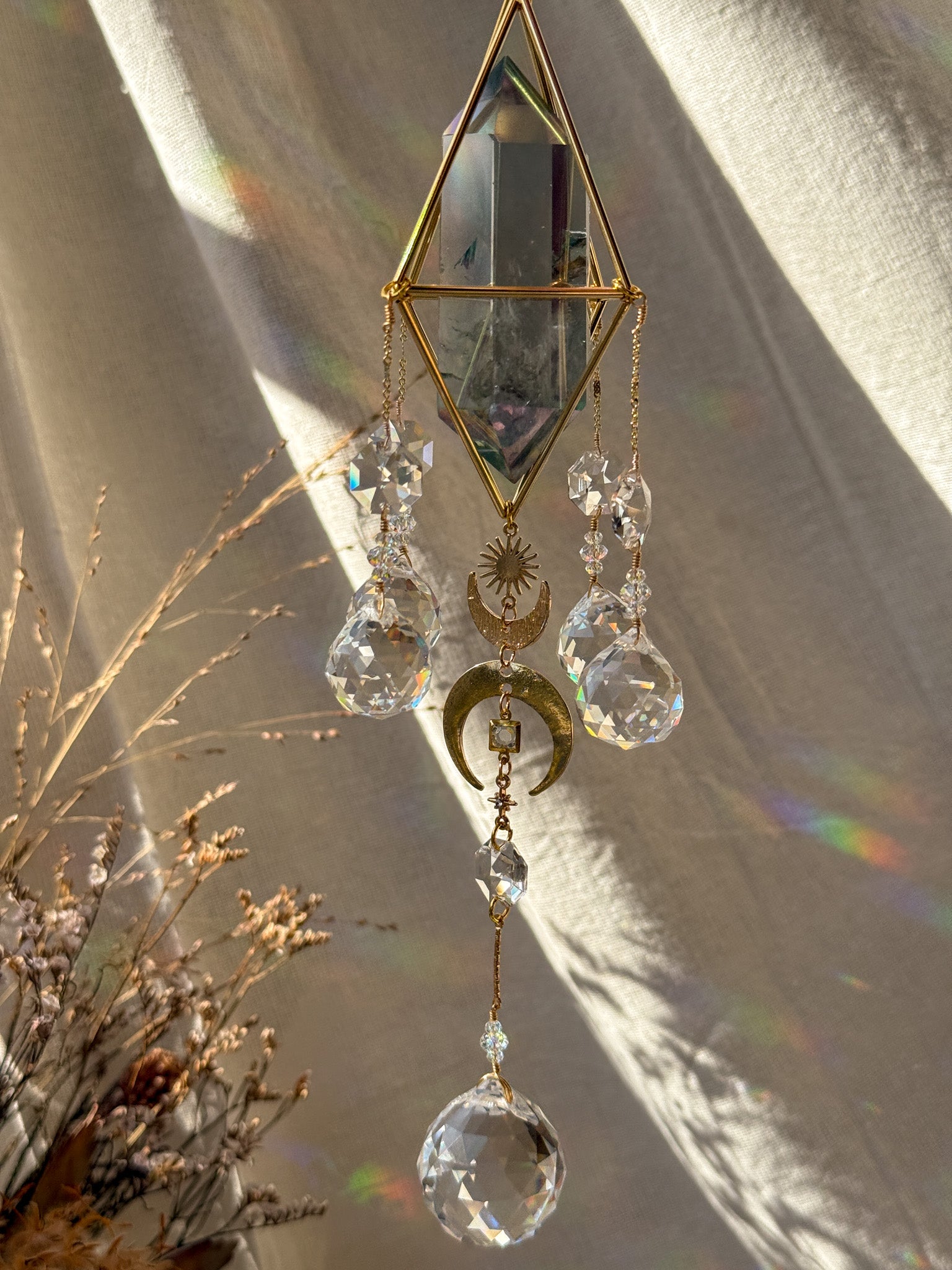 Magical Moon - Galaxy Rainbow Aura Quartz