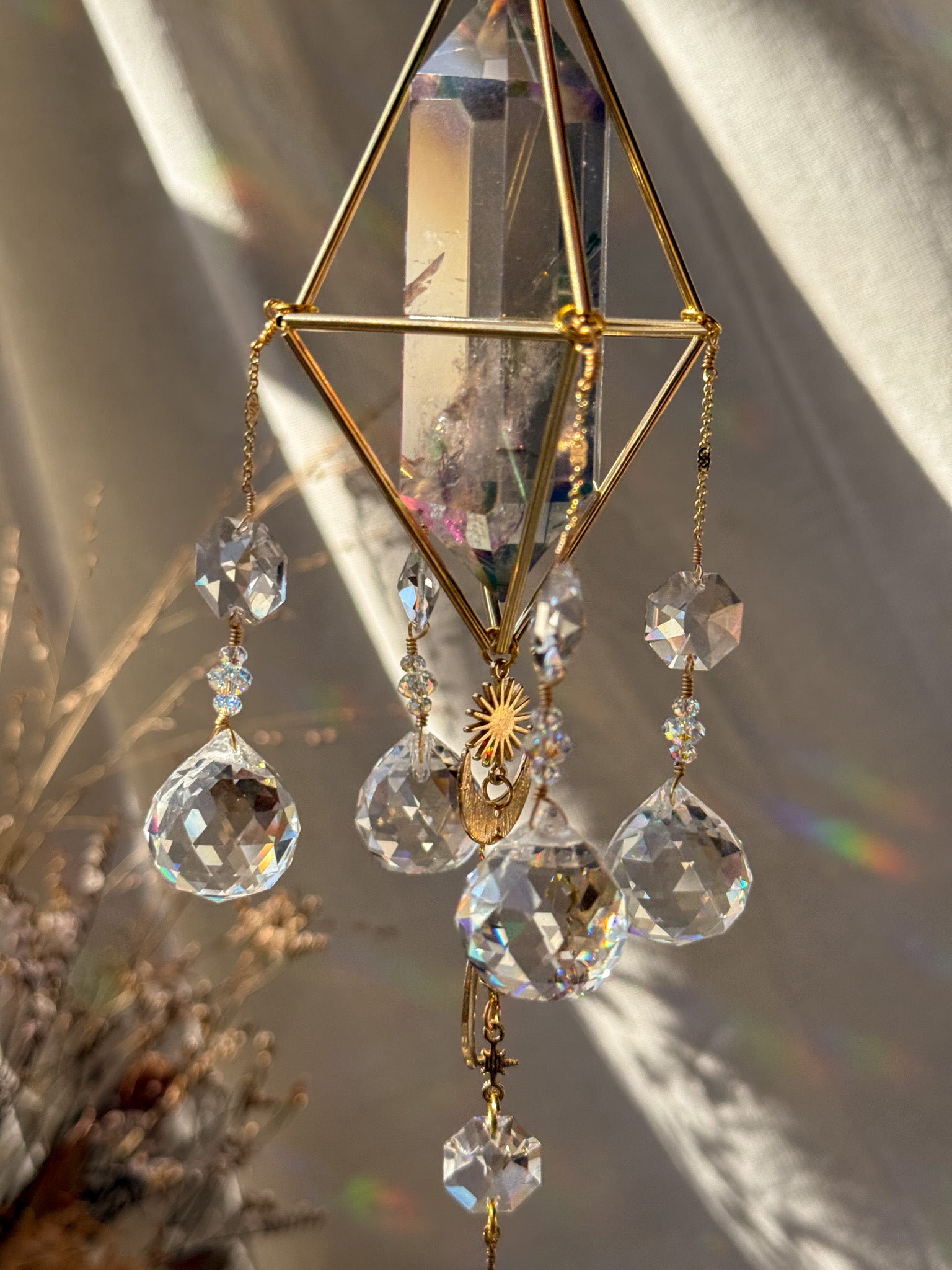 Magical Moon - Galaxy Rainbow Aura Quartz