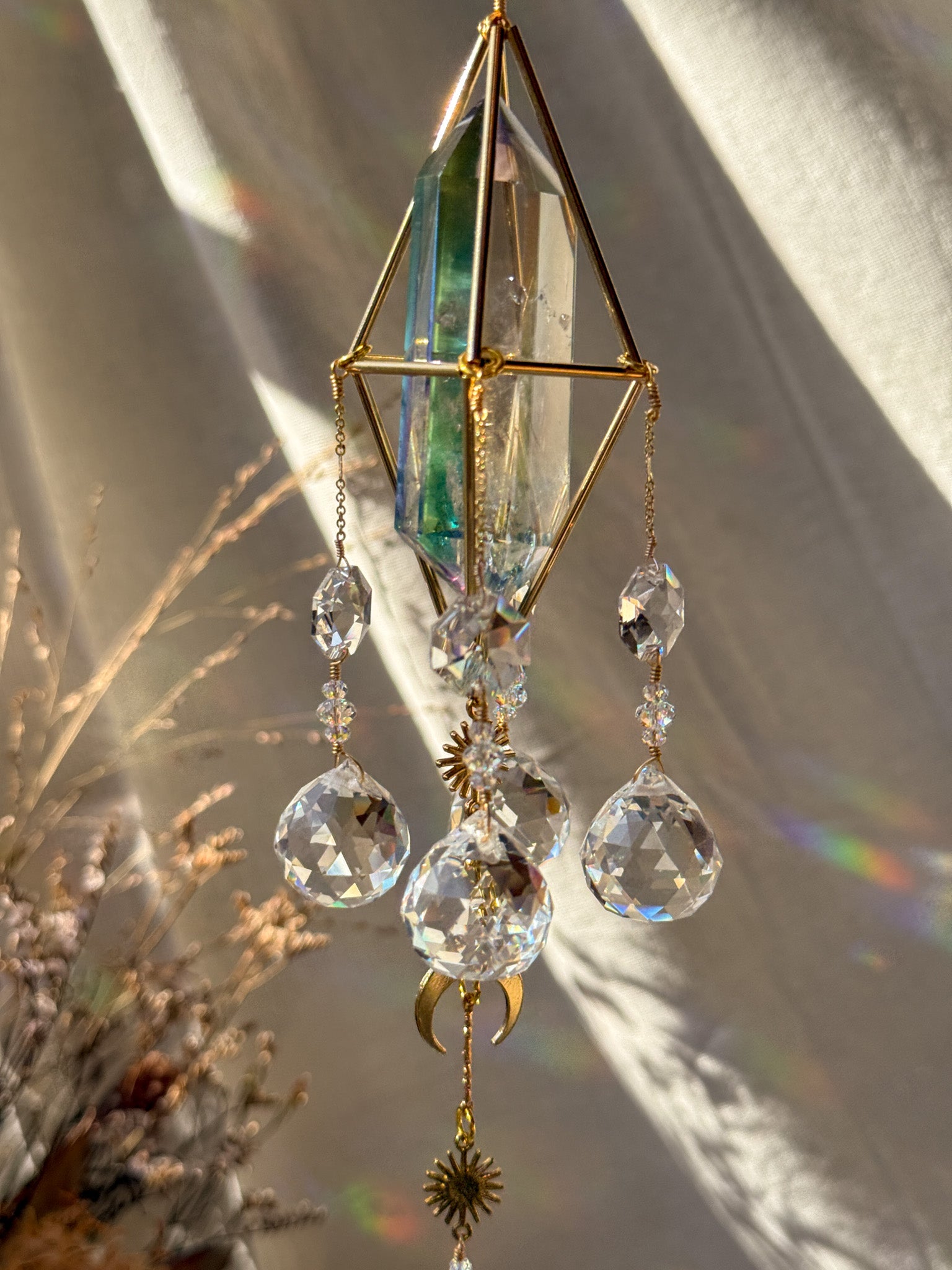 Moonlight - Galaxy Rainbow Aura Quartz