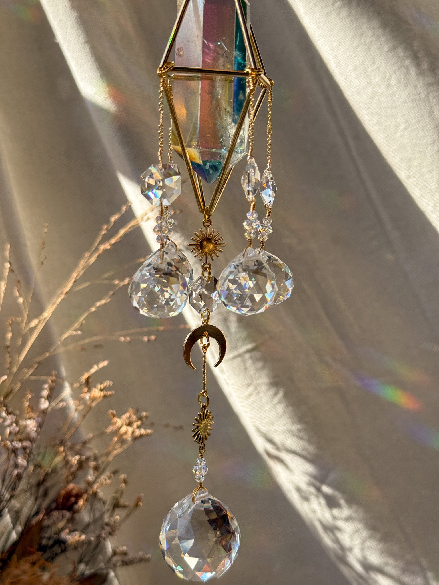 Moonlight - Galaxy Rainbow Aura Quartz