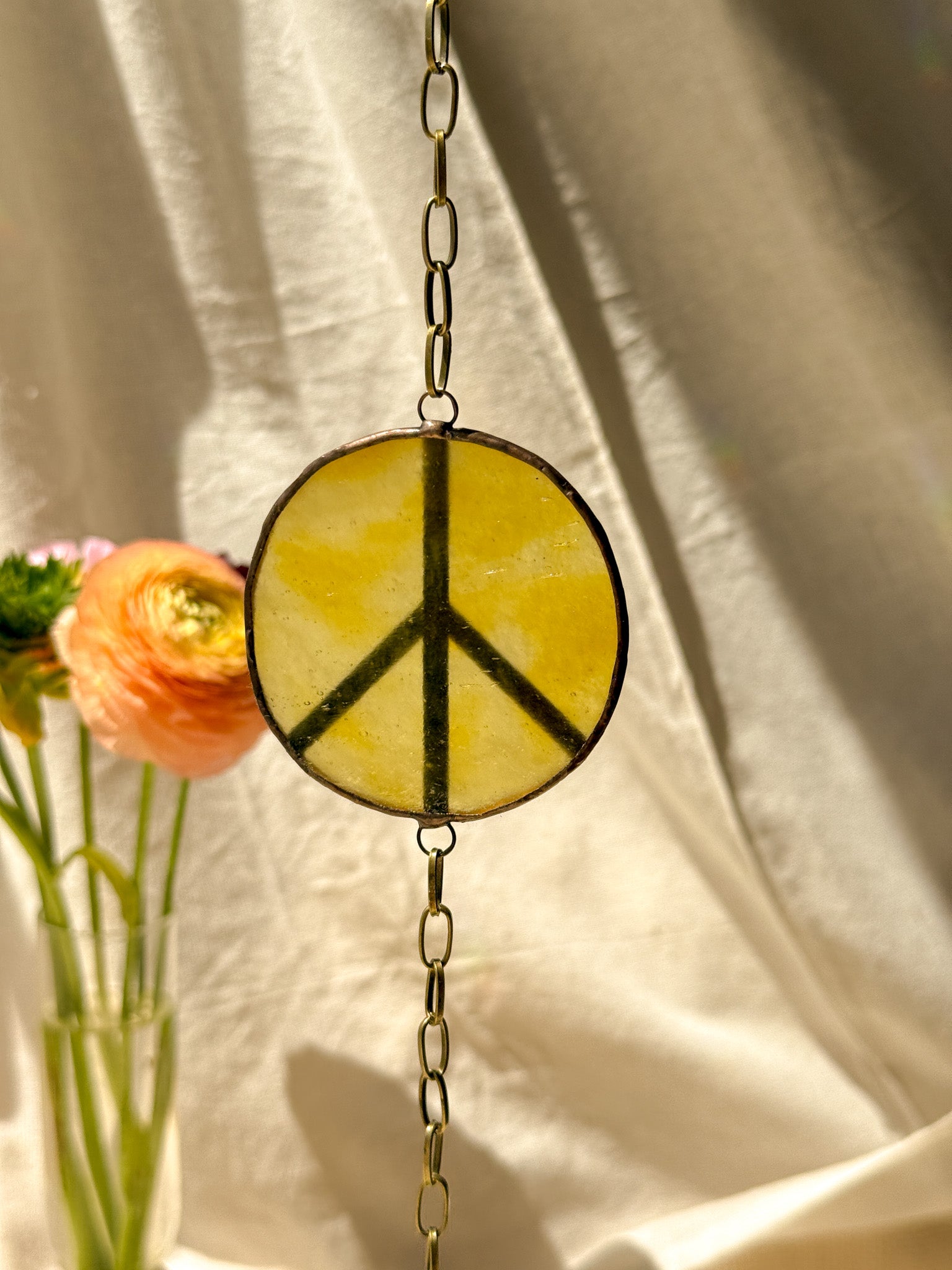 Flower peace - yellow & clear quartz