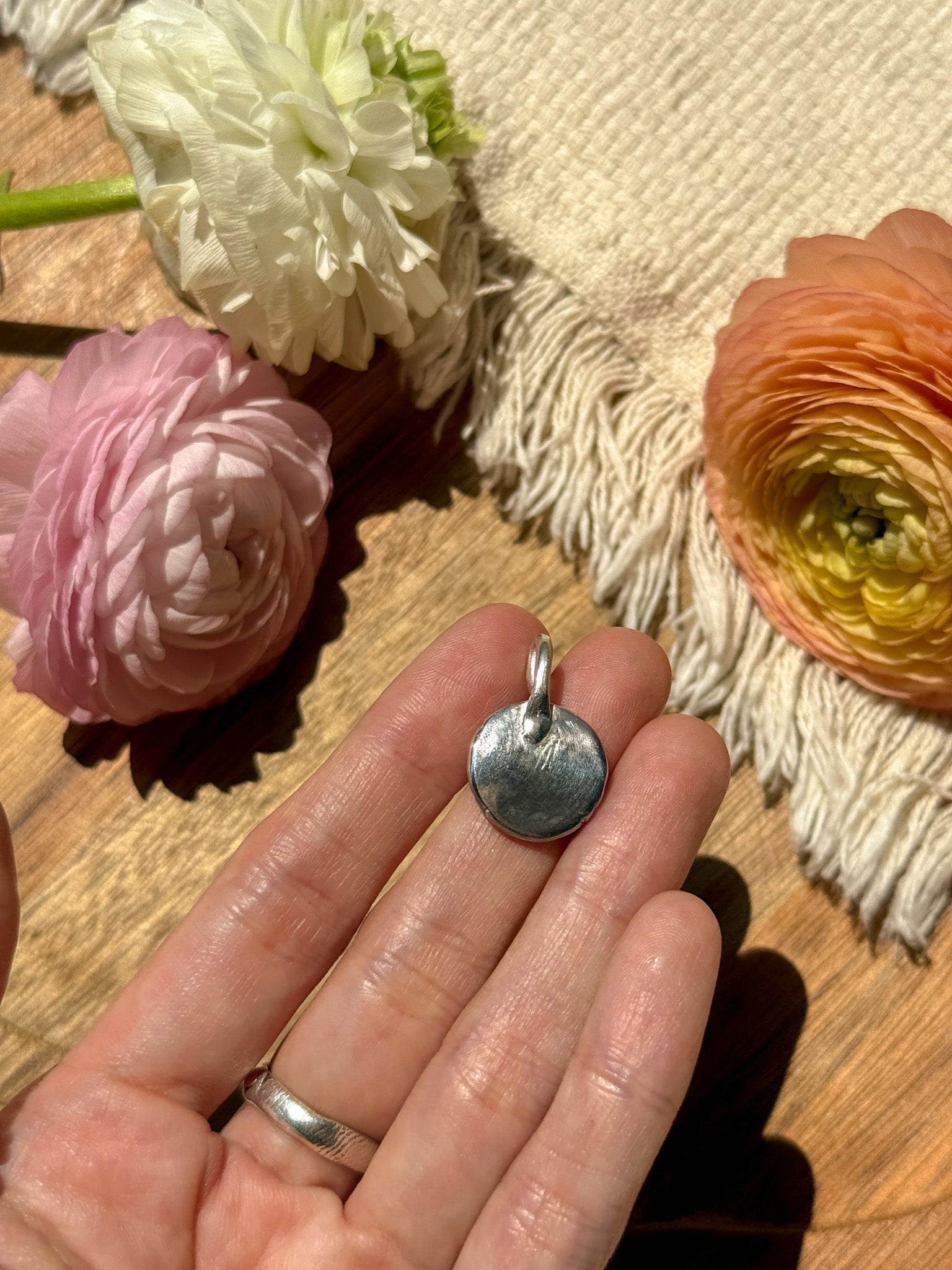 Moon star Coin Pendant top - A