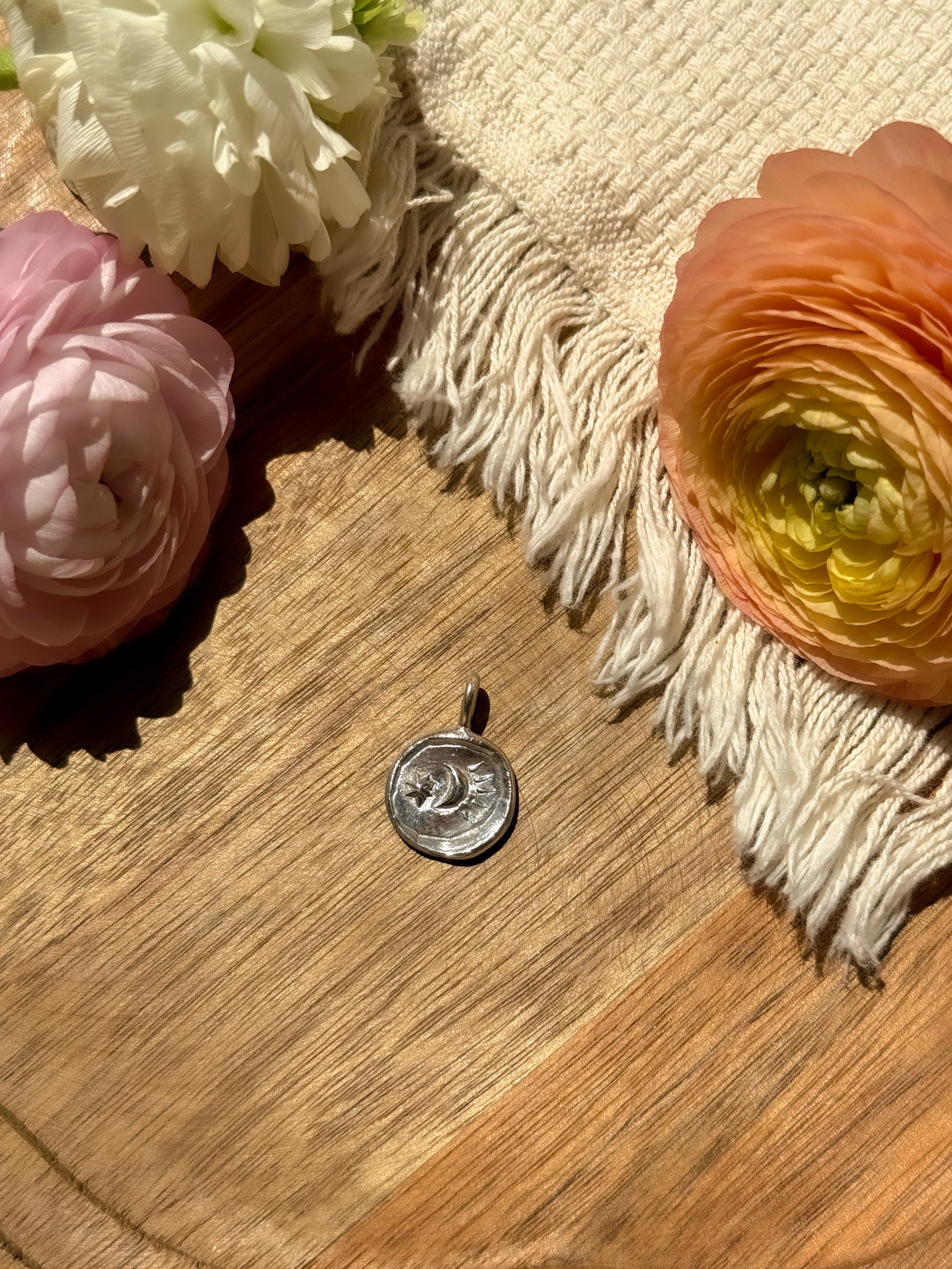 Moon star Coin Pendant top - B