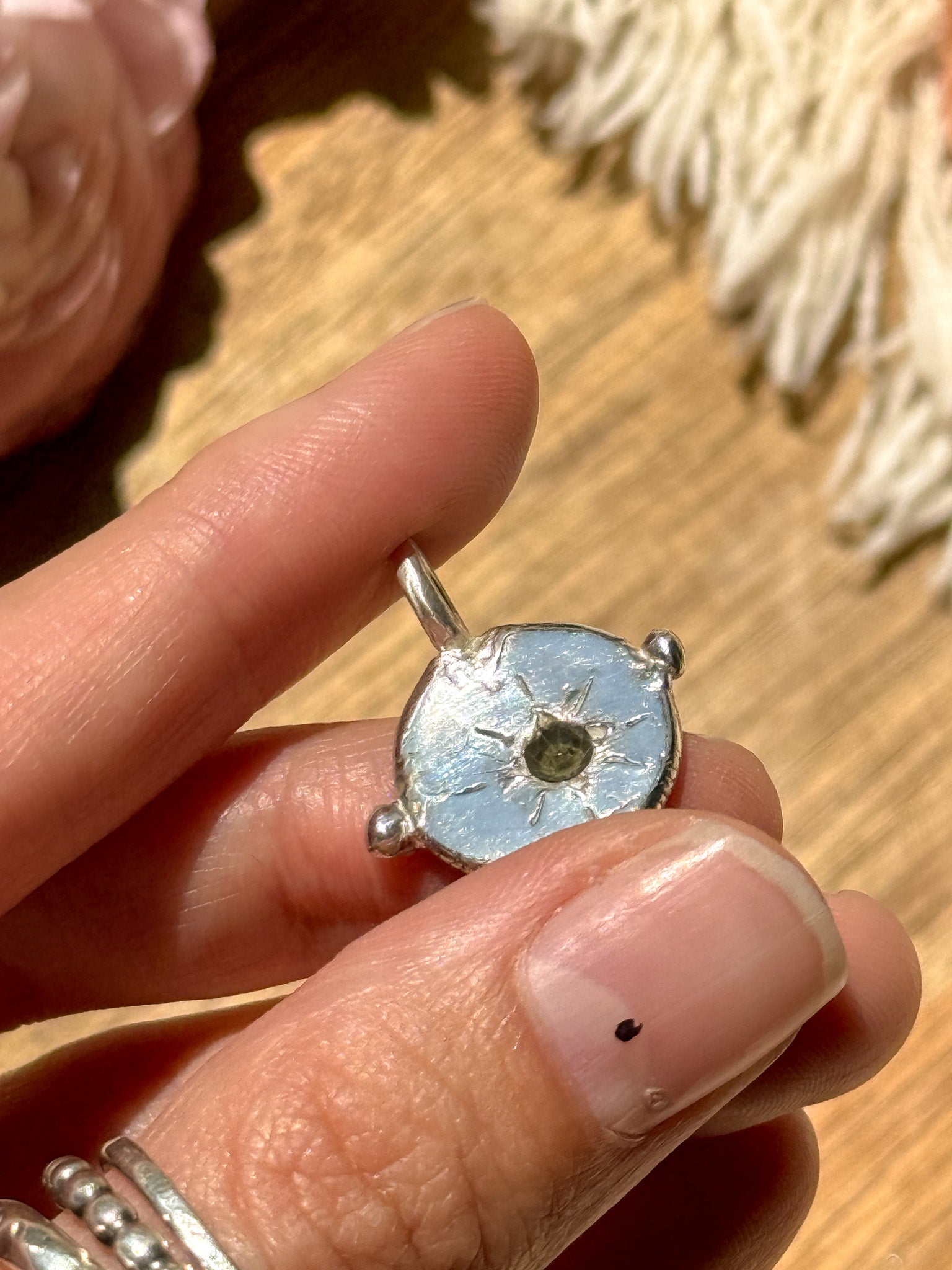 jewel Pendant top - glass