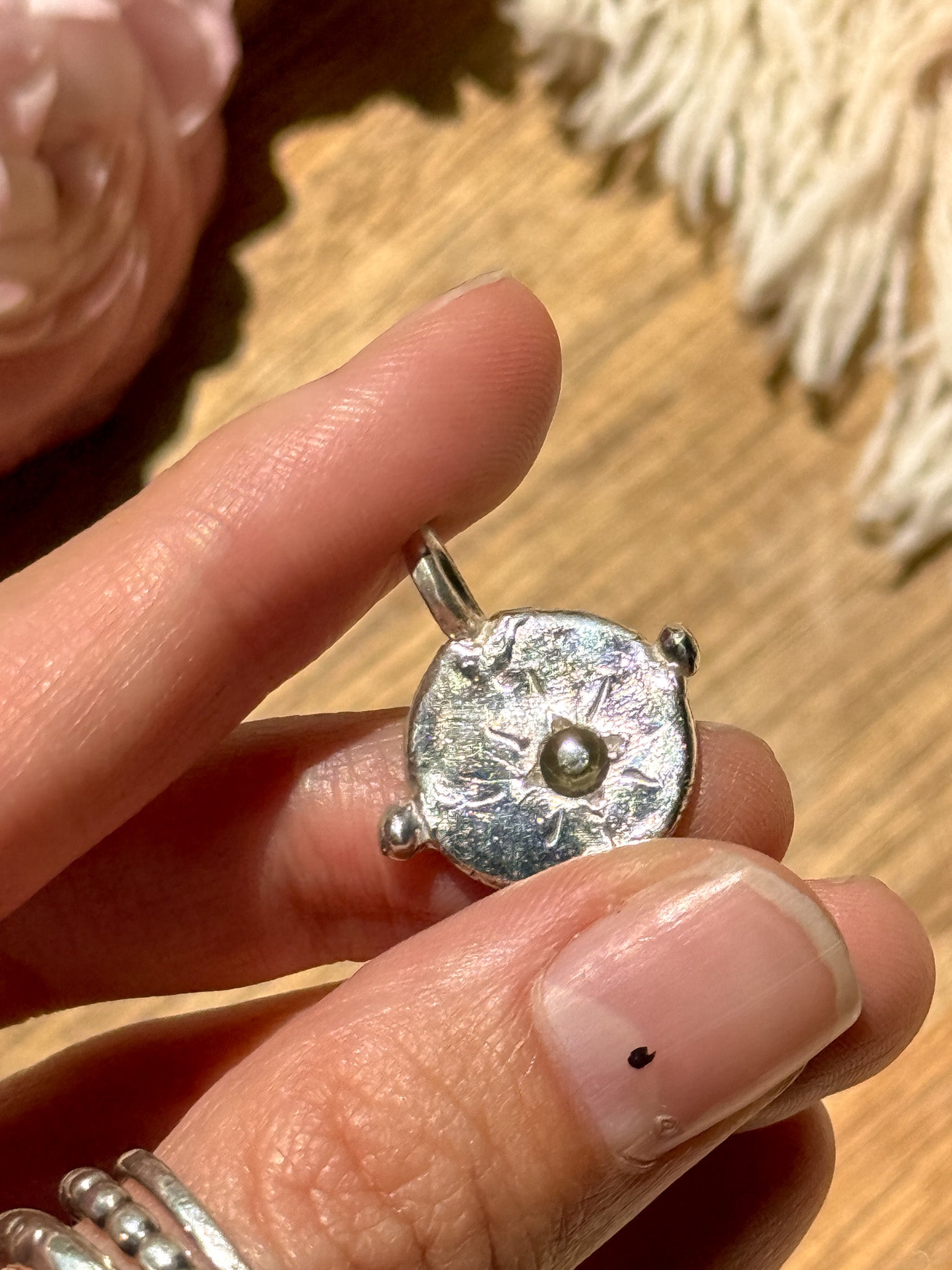 jewel Pendant top - glass