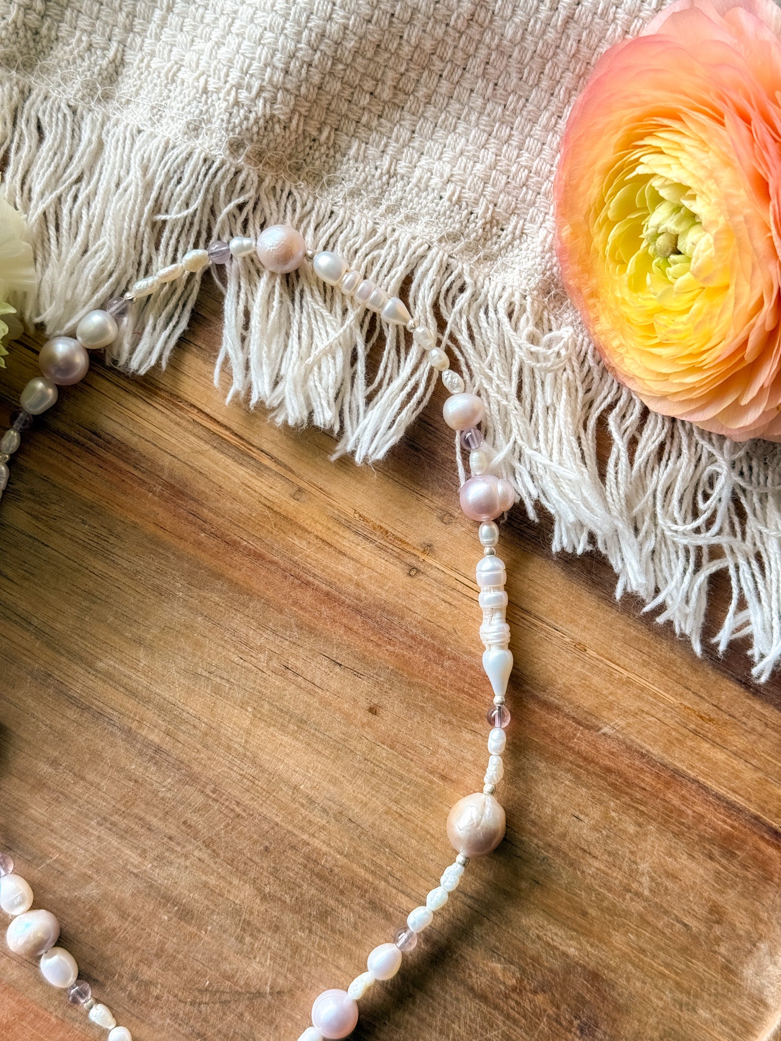 Necklace - Pearl, Ametrine and Karen silver