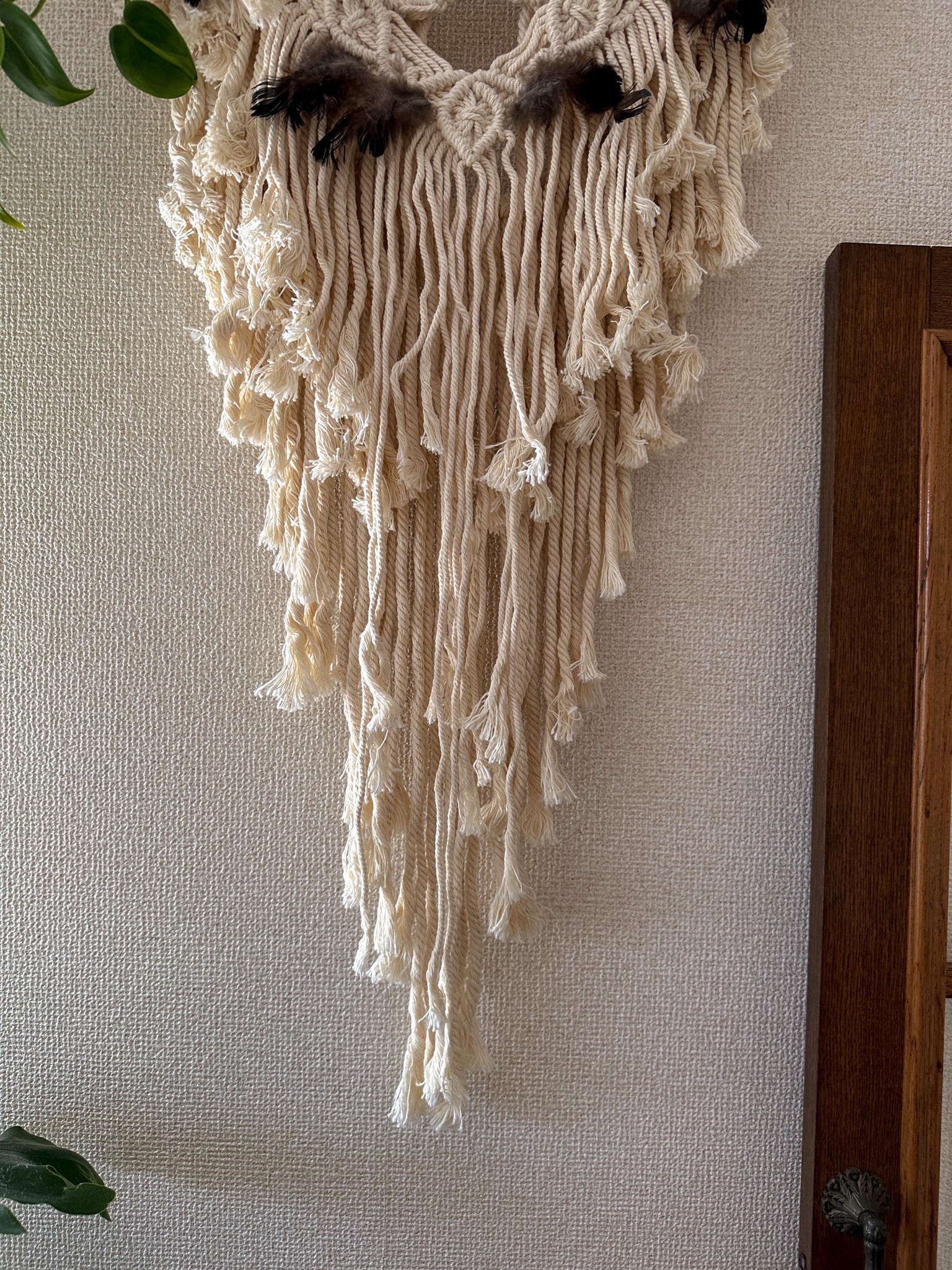 Macrame Tapestry - Deer horn, Feather