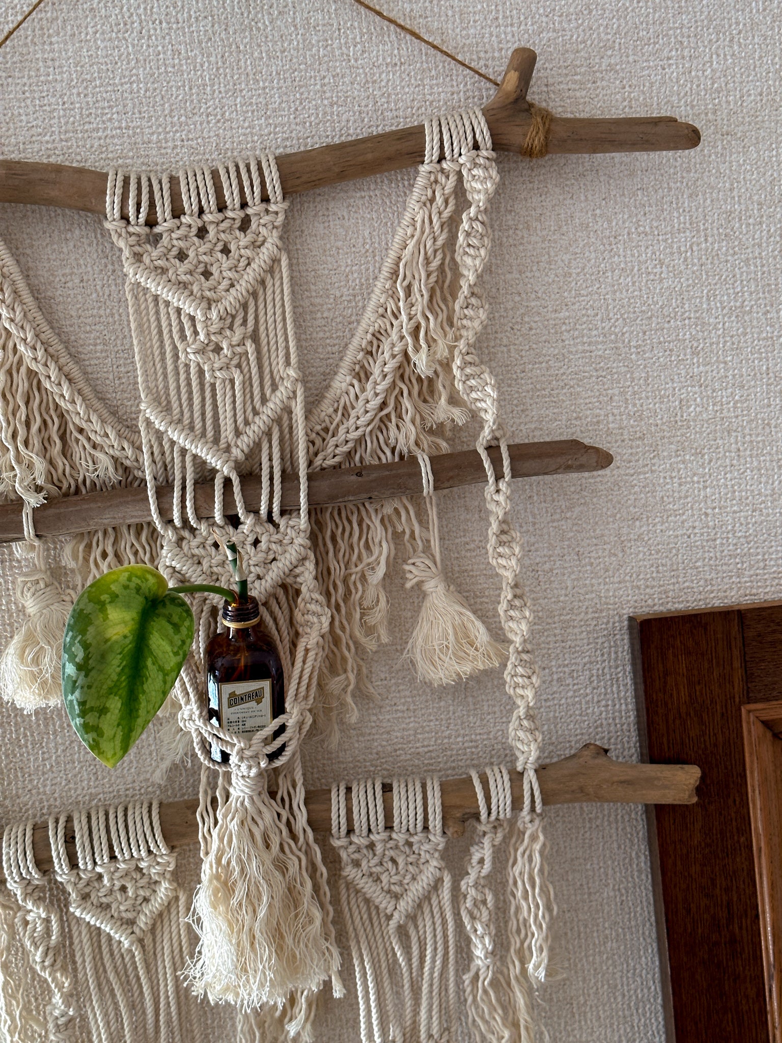 Macrame Plant holder / Tapestry - driftwood