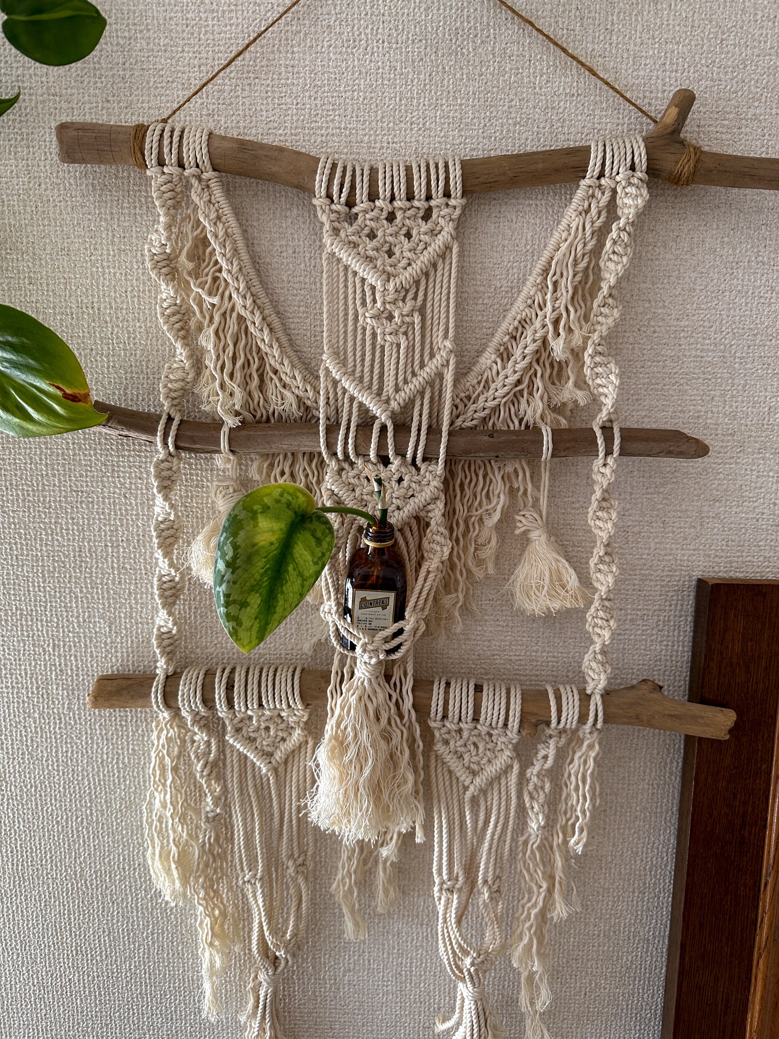 Macrame Plant holder / Tapestry - driftwood