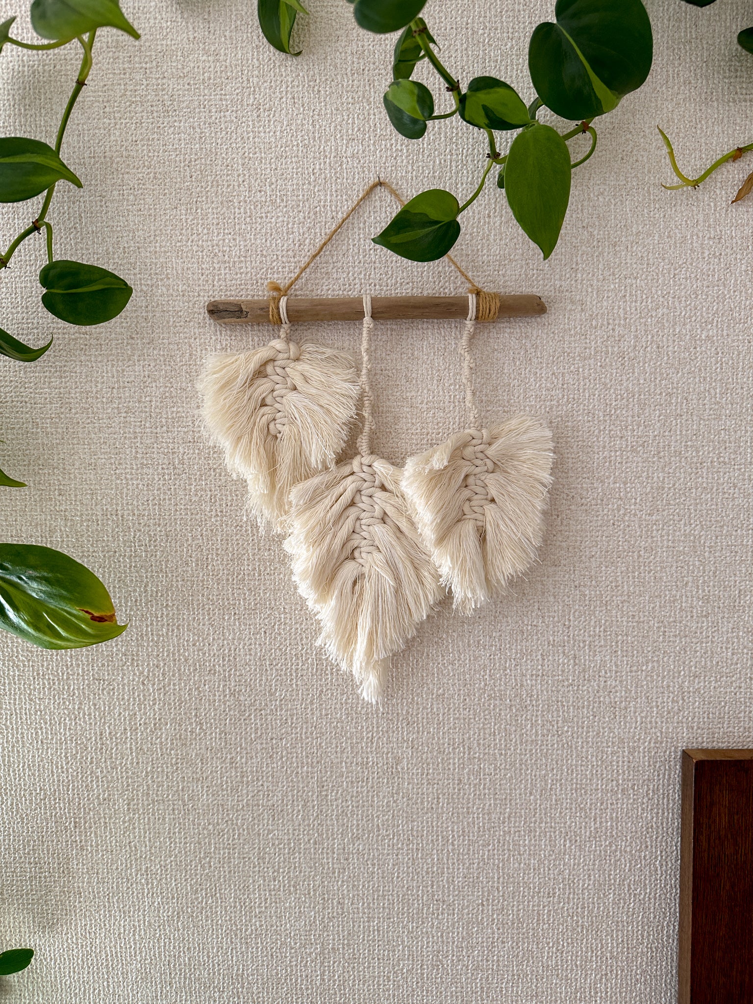 Macrame Leaves Tapestry - driftwood