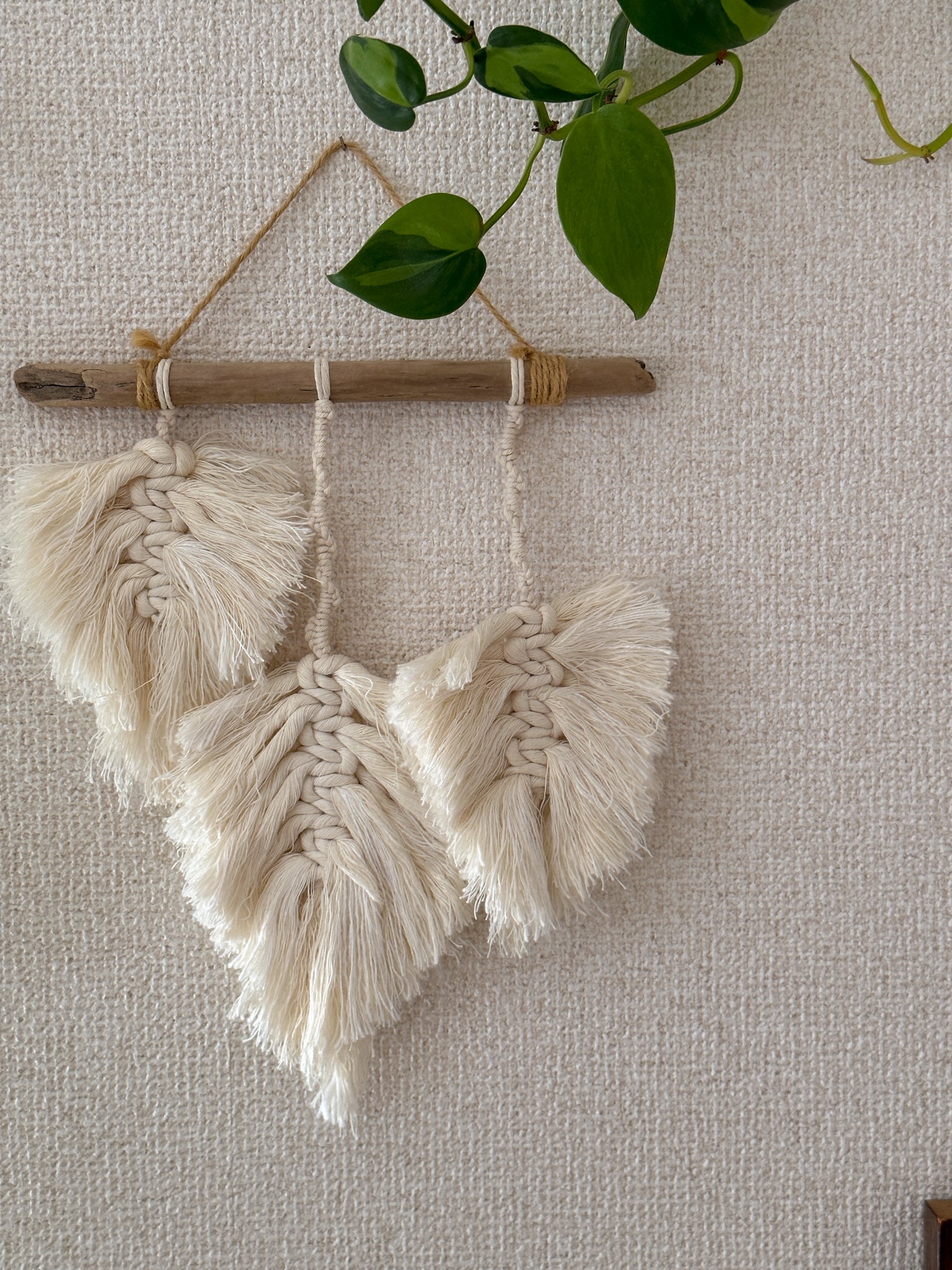 Macrame Leaves Tapestry - driftwood