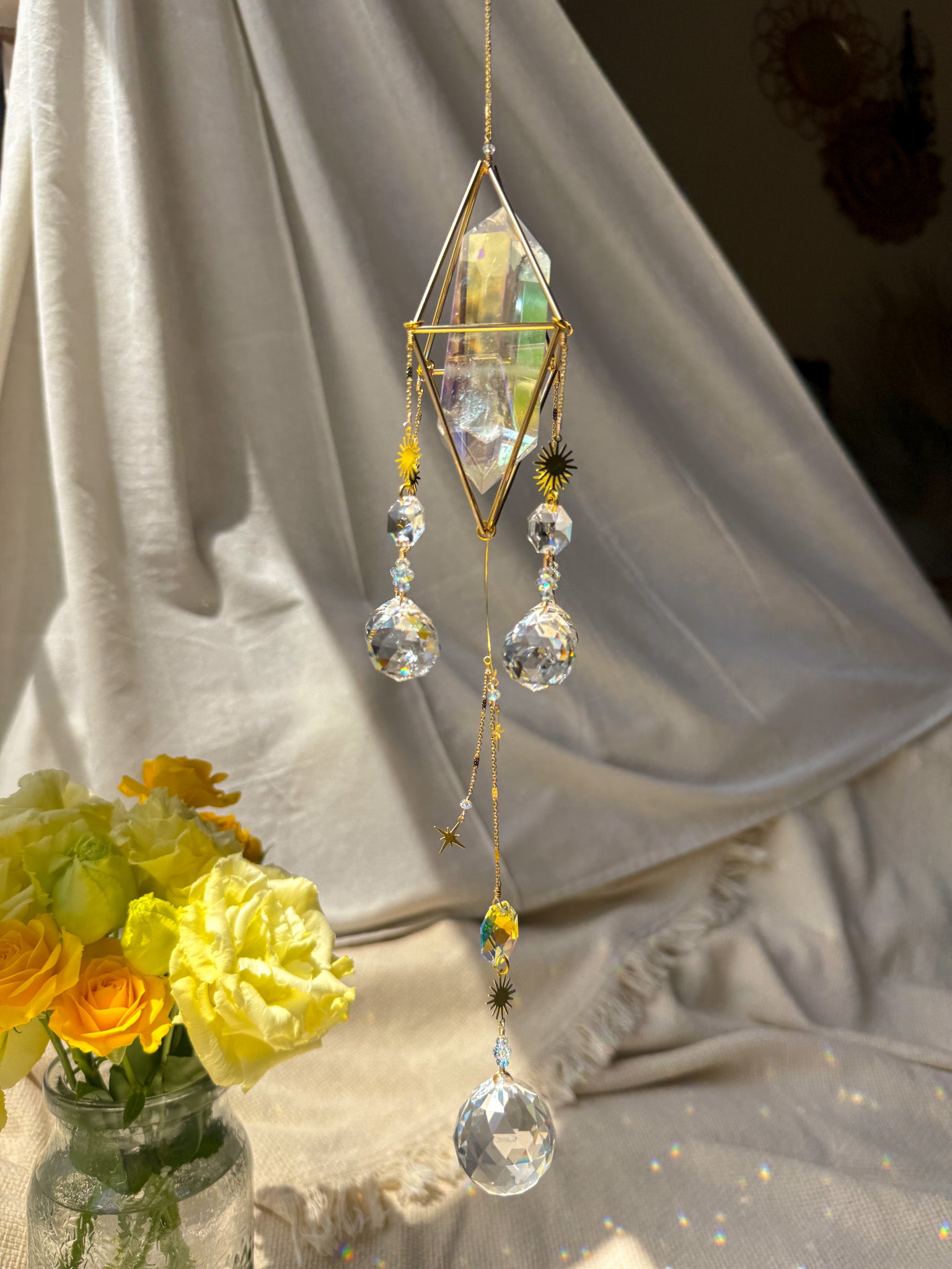 Moon Child - Rainbow Aura Quartz - daisy doe