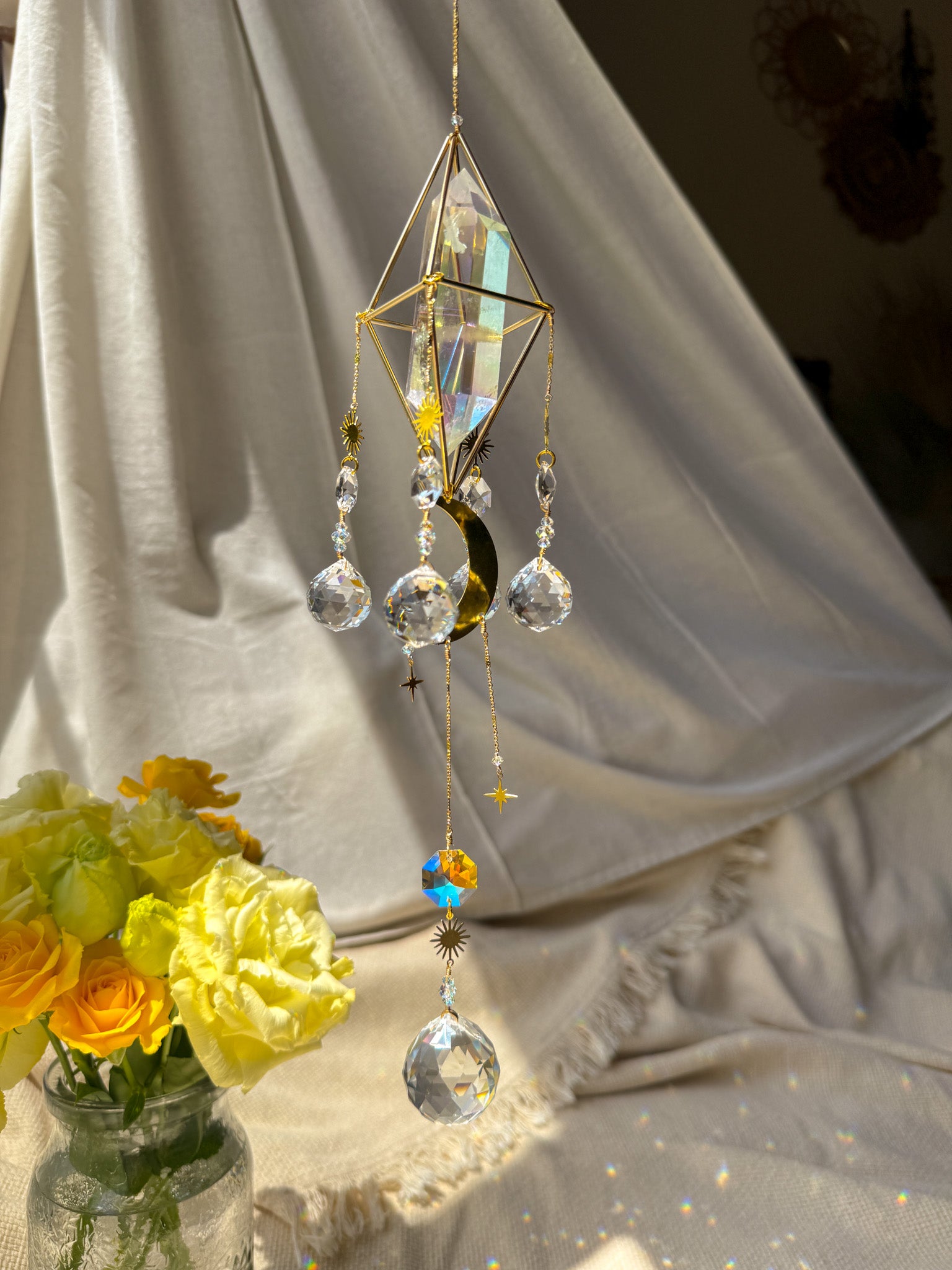 Moon Child - Rainbow Aura Quartz