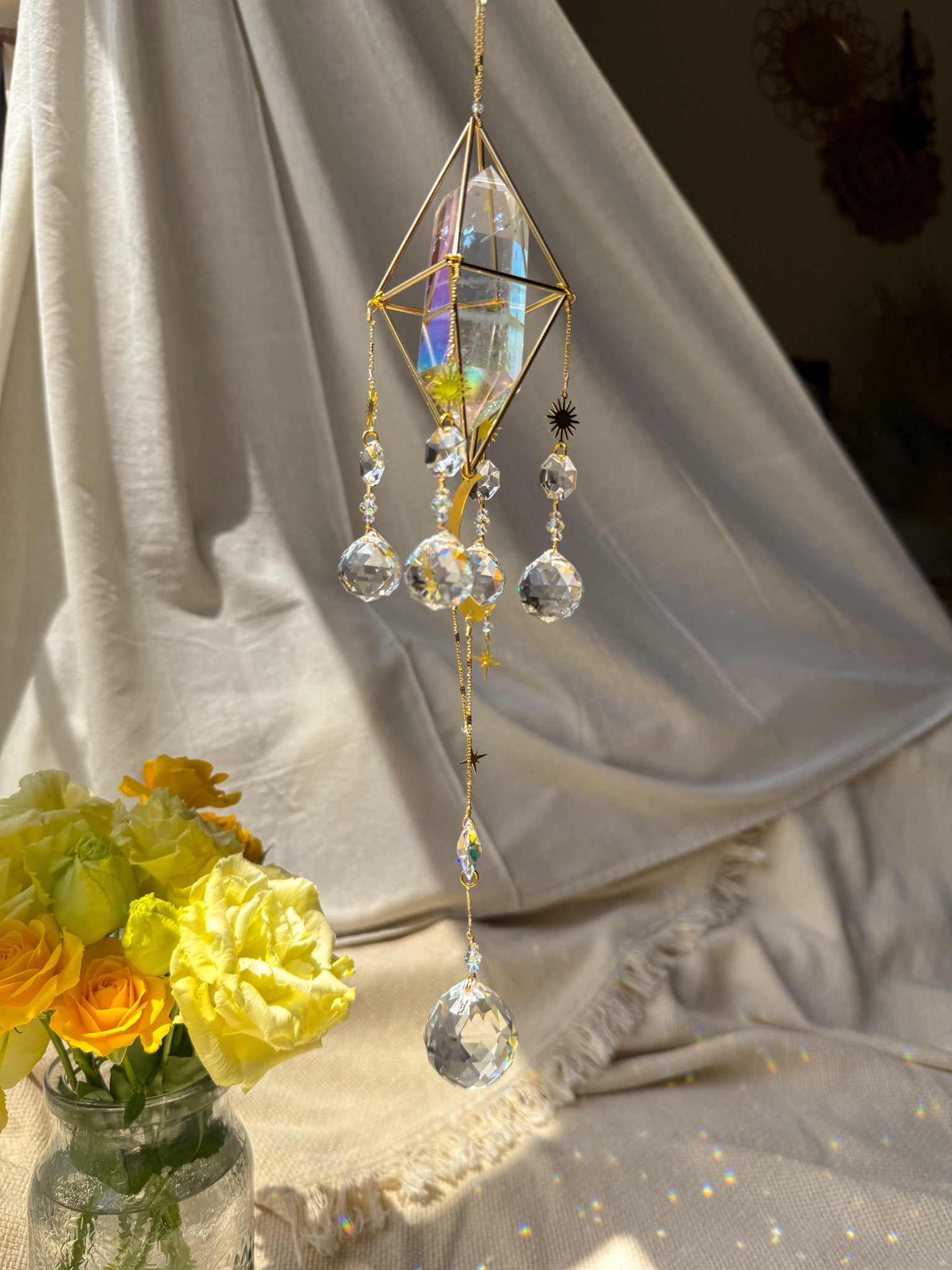 Moon Child - Rainbow Aura Quartz