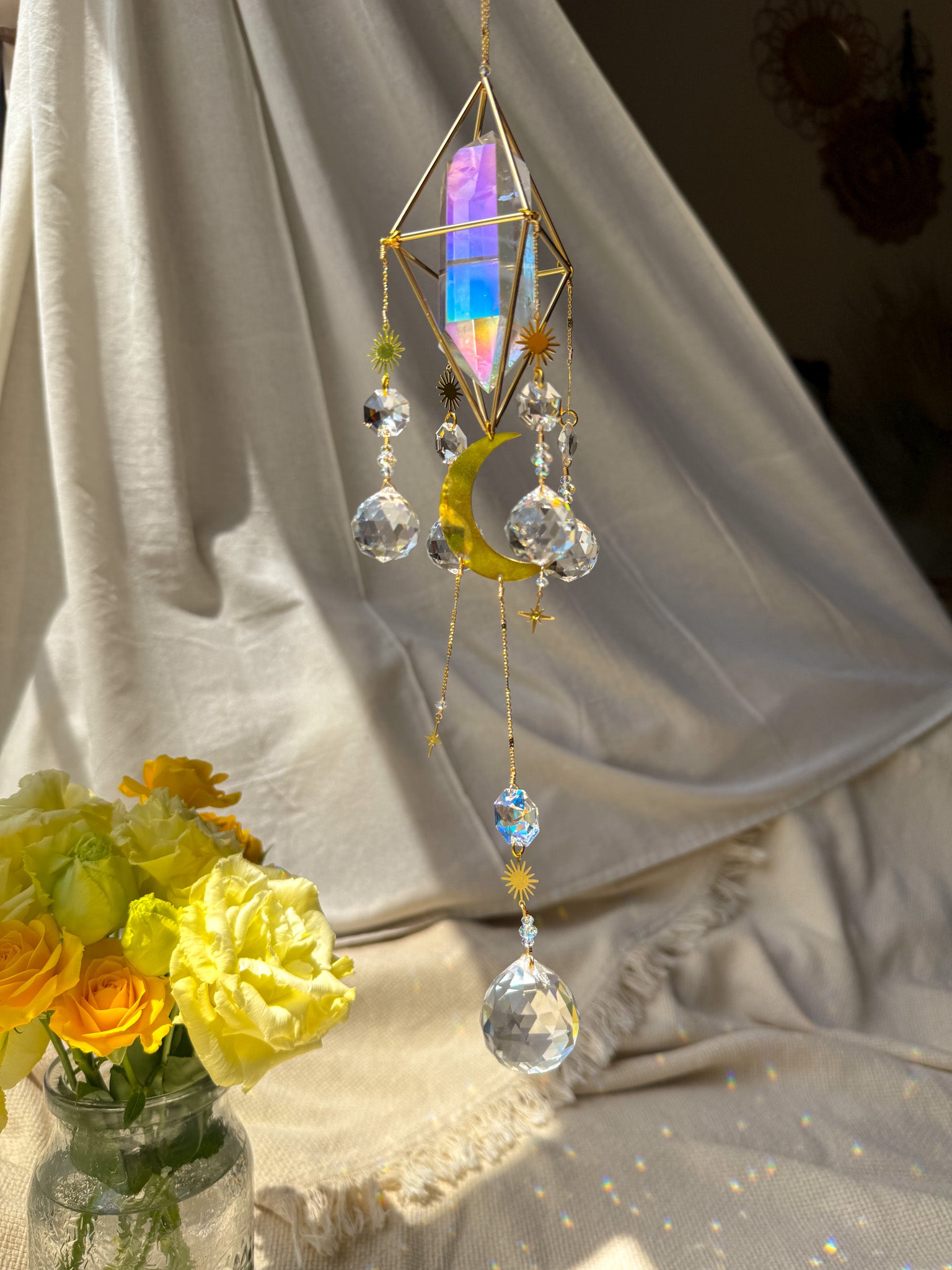 Moon Child - Rainbow Aura Quartz