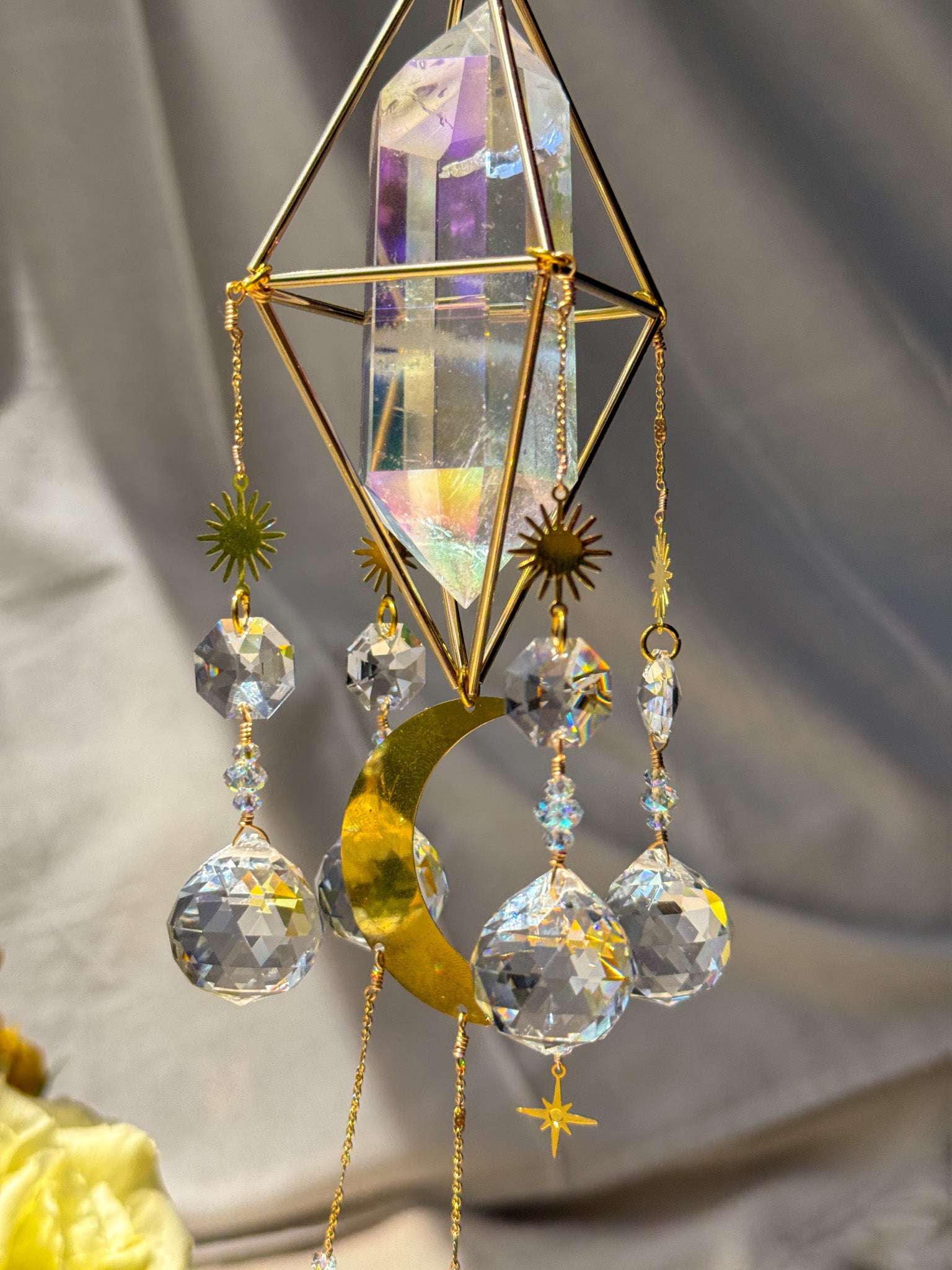 Moon Child - Rainbow Aura Quartz