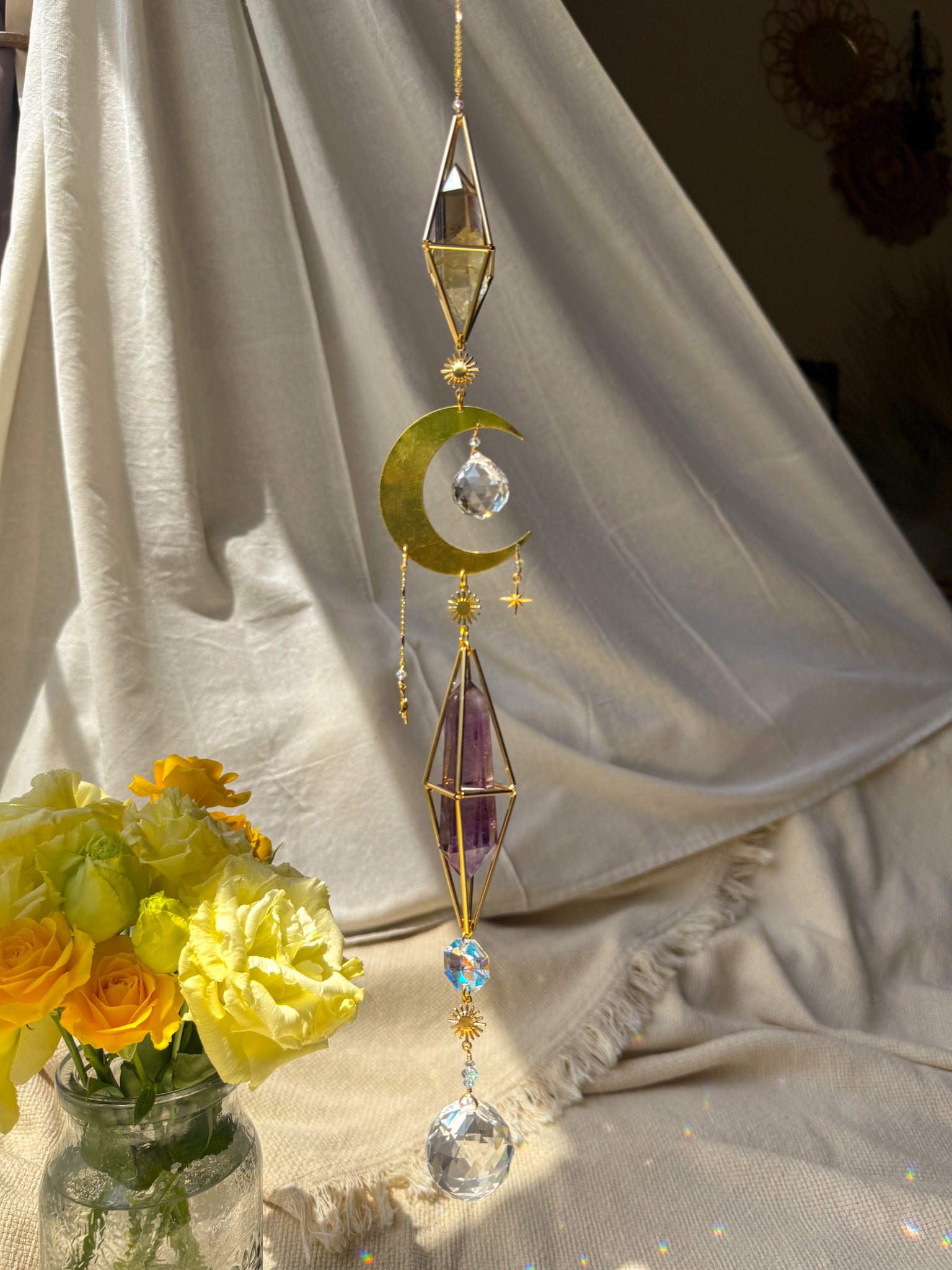 Moon Child - Citrine and Amethyst