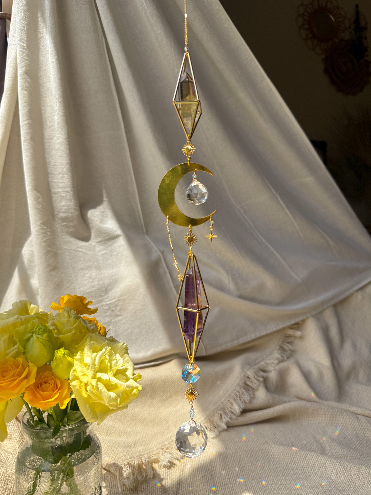Moon Child - Citrine and Amethyst