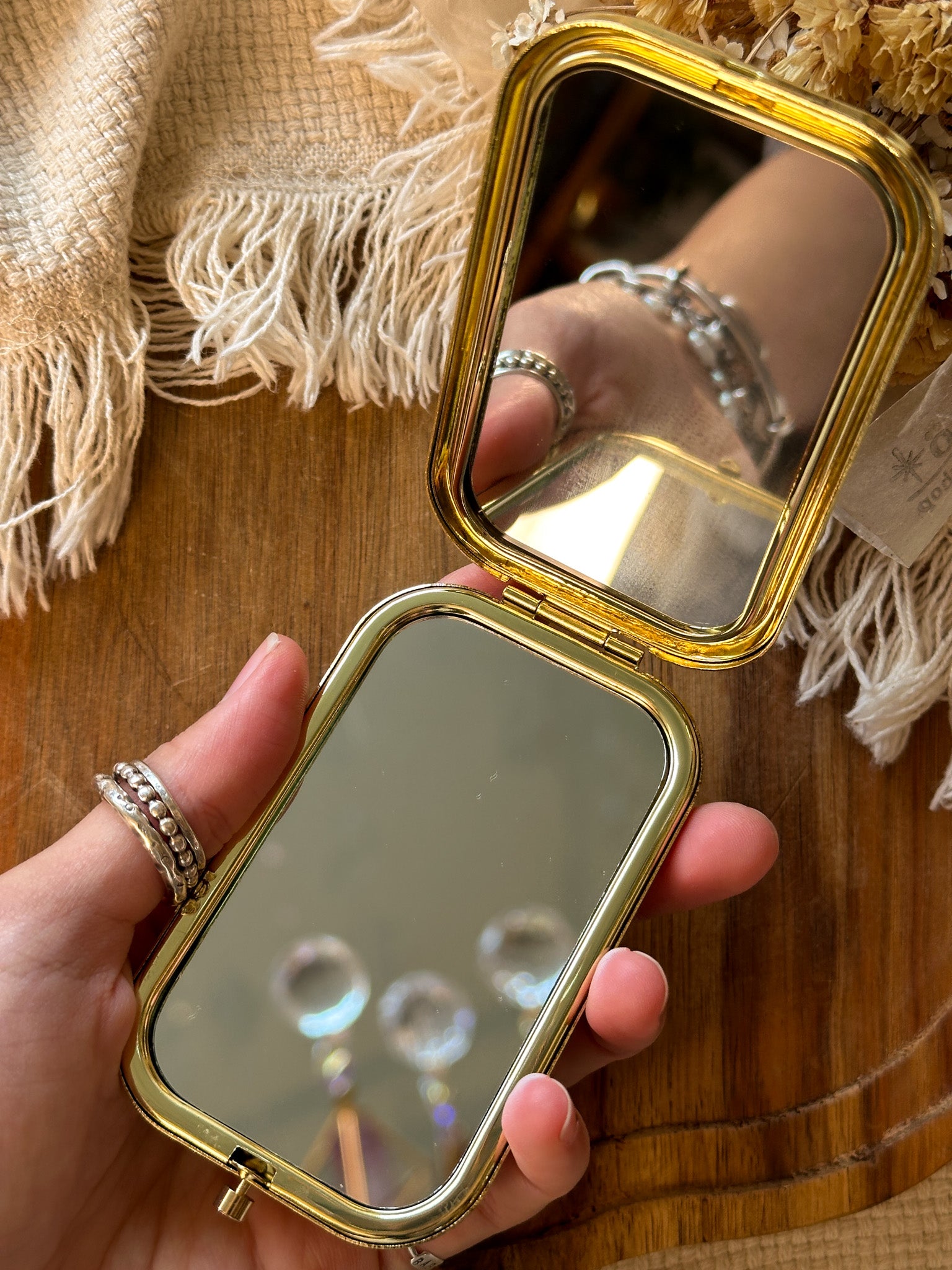 Upcycle glass mirror - Gold E