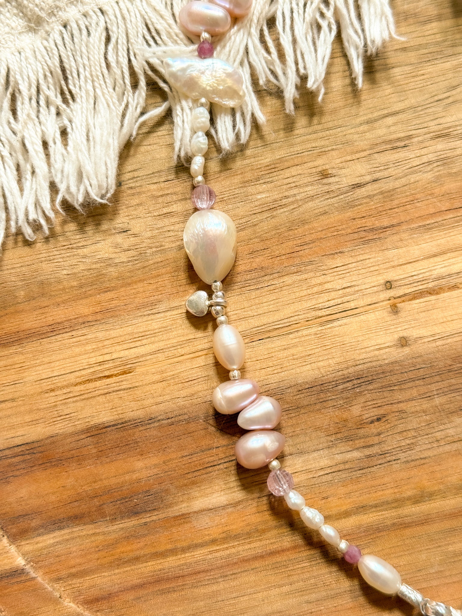 Necklace - Pearl, Clear quartz, Ametrine, Ruby and Karen Silver