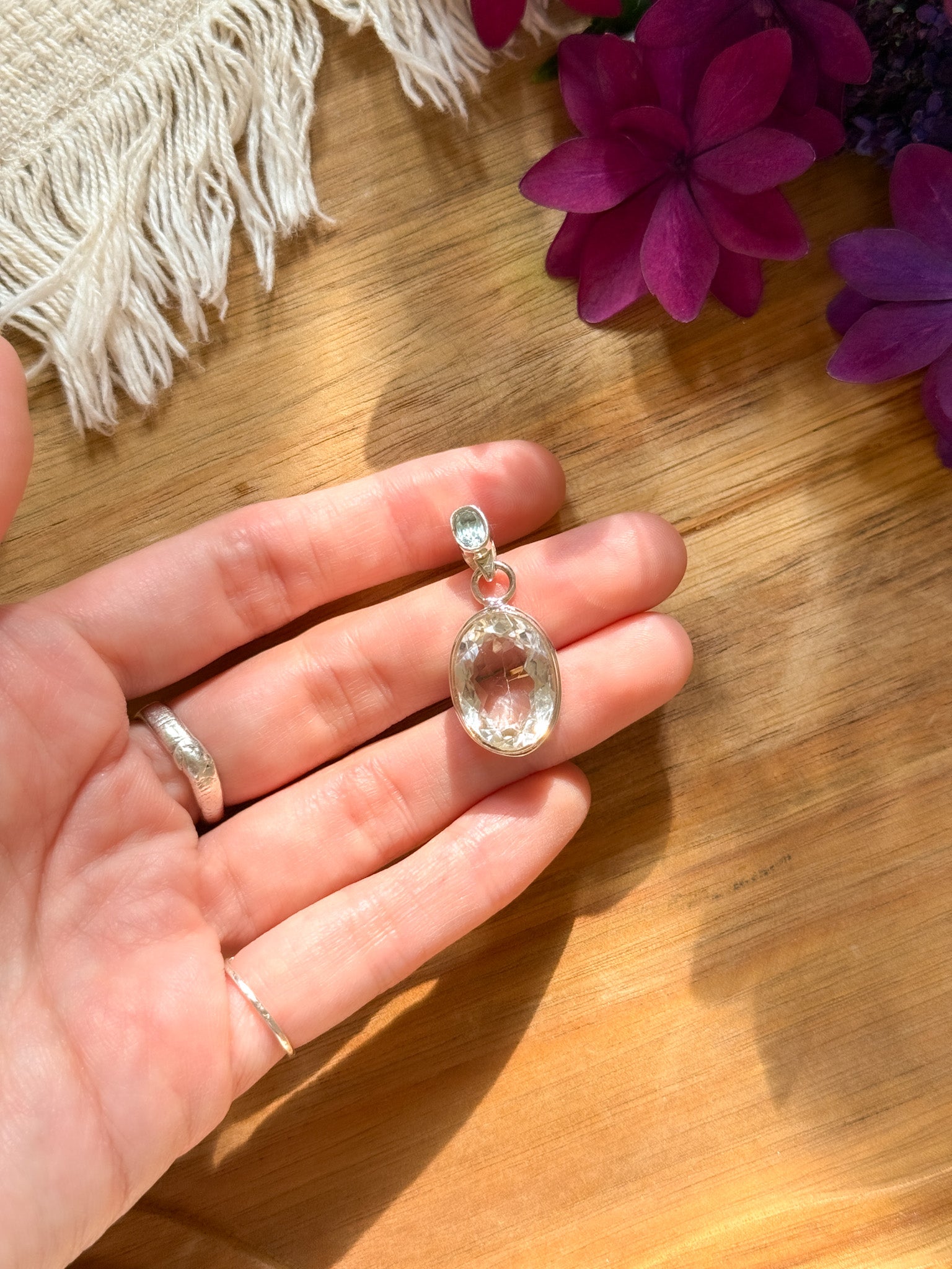 Clear Quartz Pendant Top 【Imported】