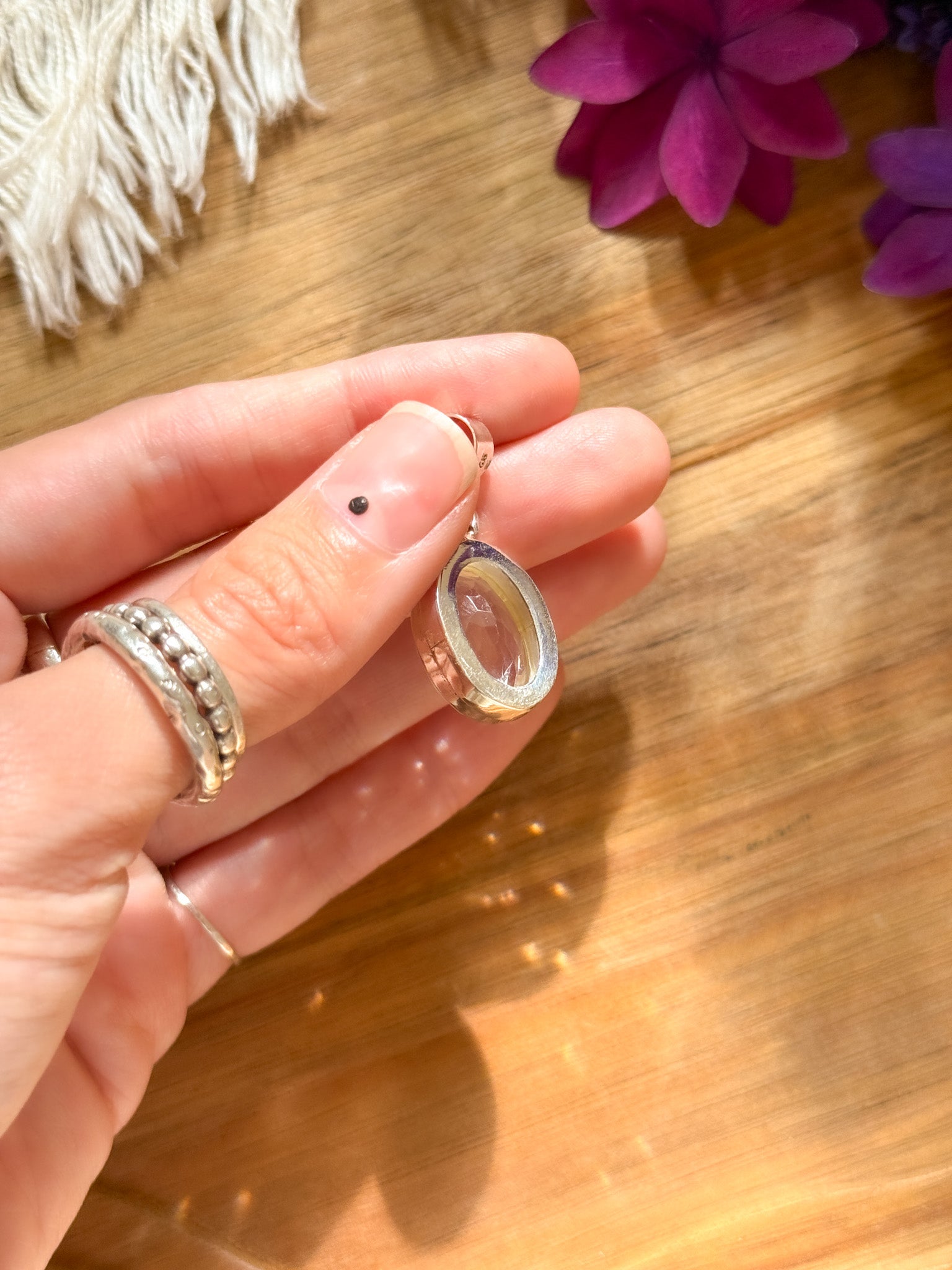 Clear Quartz Pendant Top 【Imported】